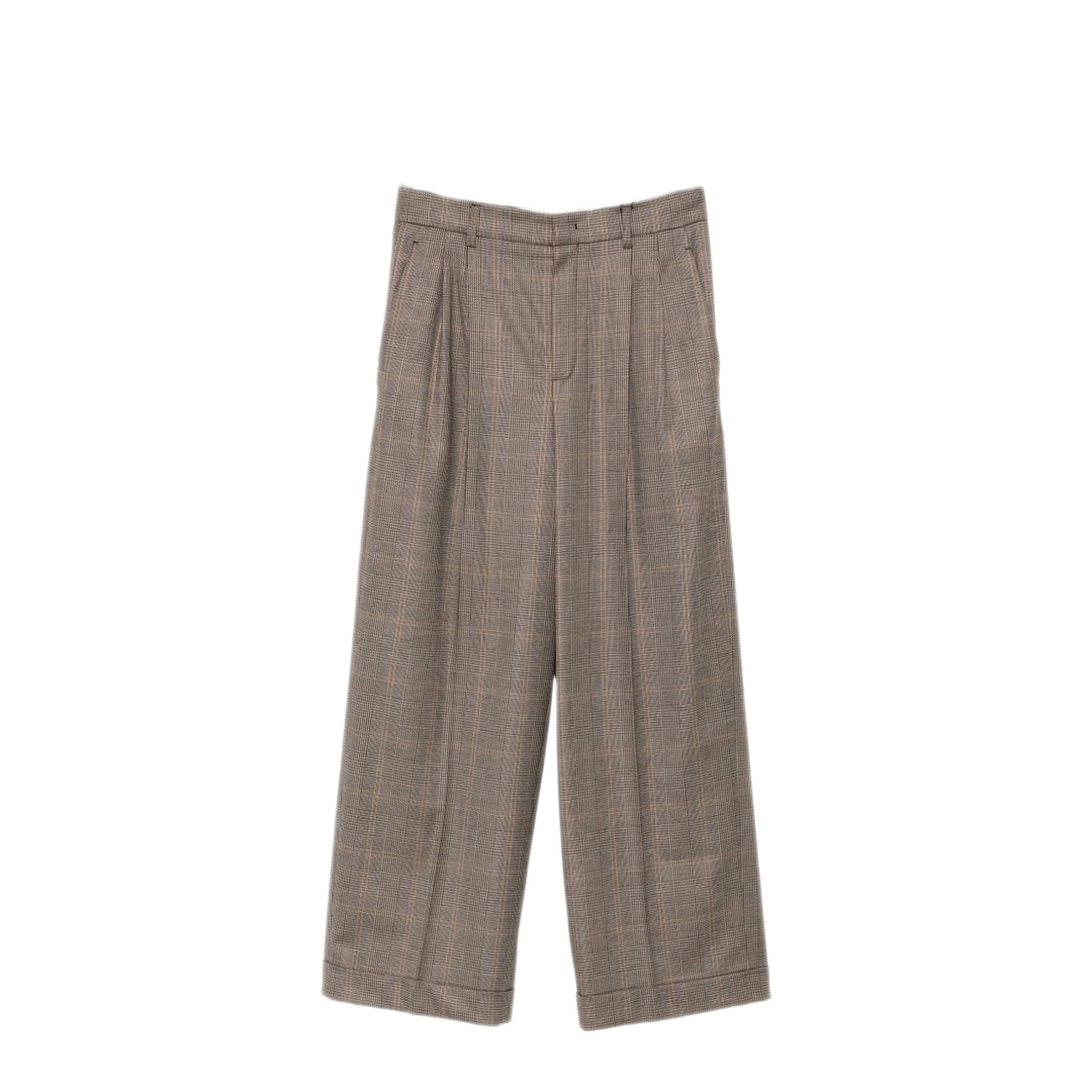 MAYFEYR - ROSSI - Brown Prince Of Wales Check Trousers - 00706061170061