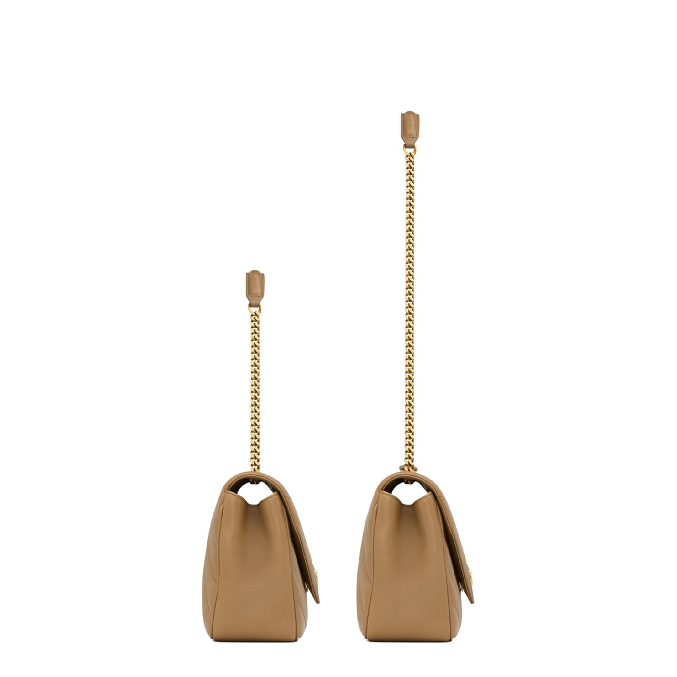 LOULOU Medium Lambskin Shoulder Bag - Natural Tan