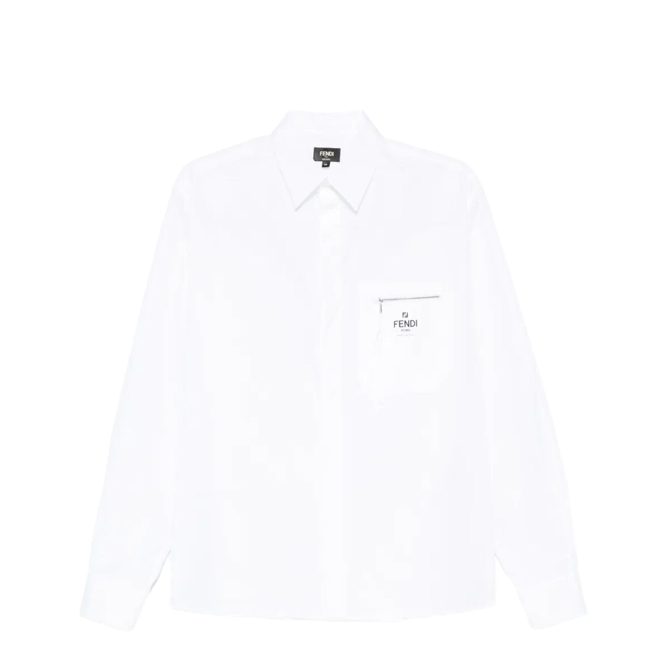 MAYFEYR - Fendi - Boxy Fit Cotton Shirt With Zip Pocket - FS1098AN08