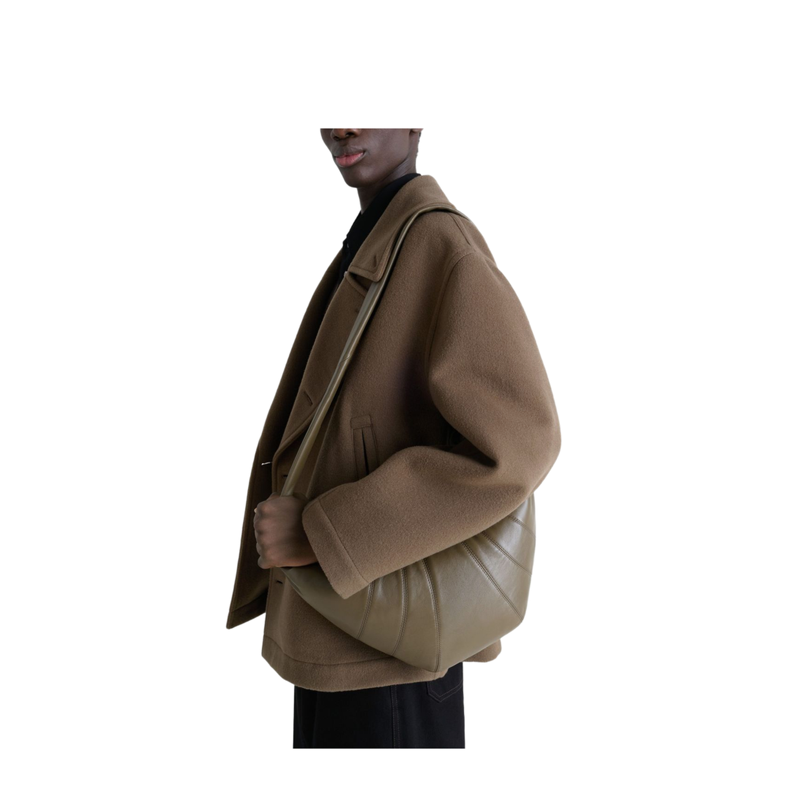 Croissant Medium Leather Shoulder Bag