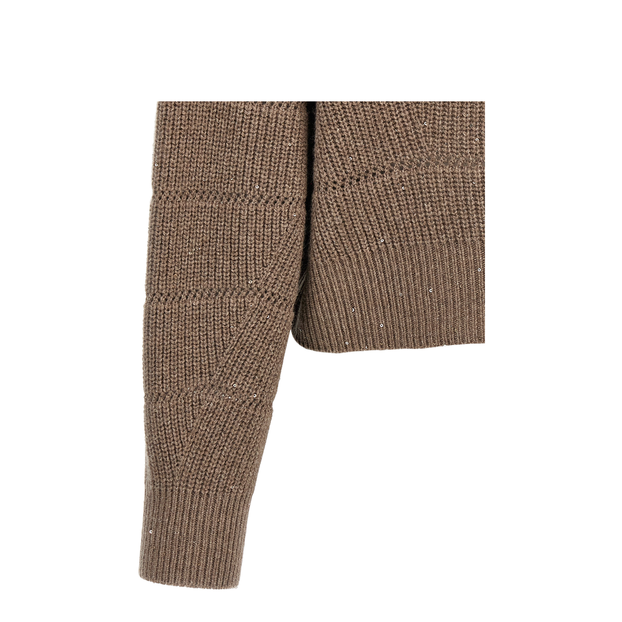 Rustic Dazzling Net Cropped Sweater