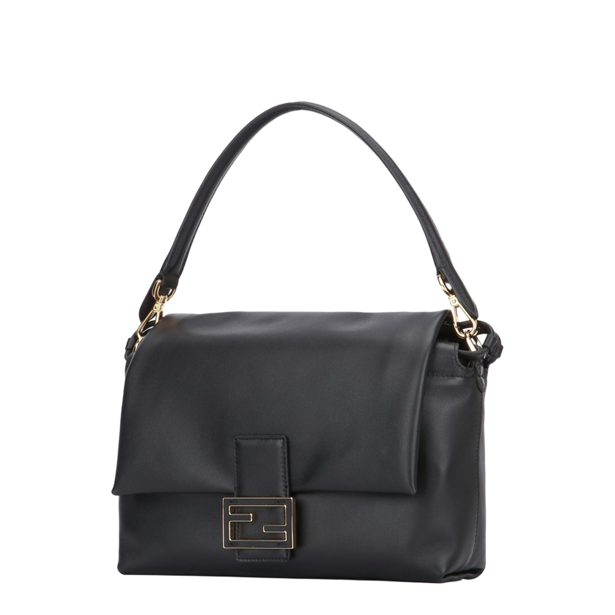 Mamma Baguette Medium Leather Handbag - Black
