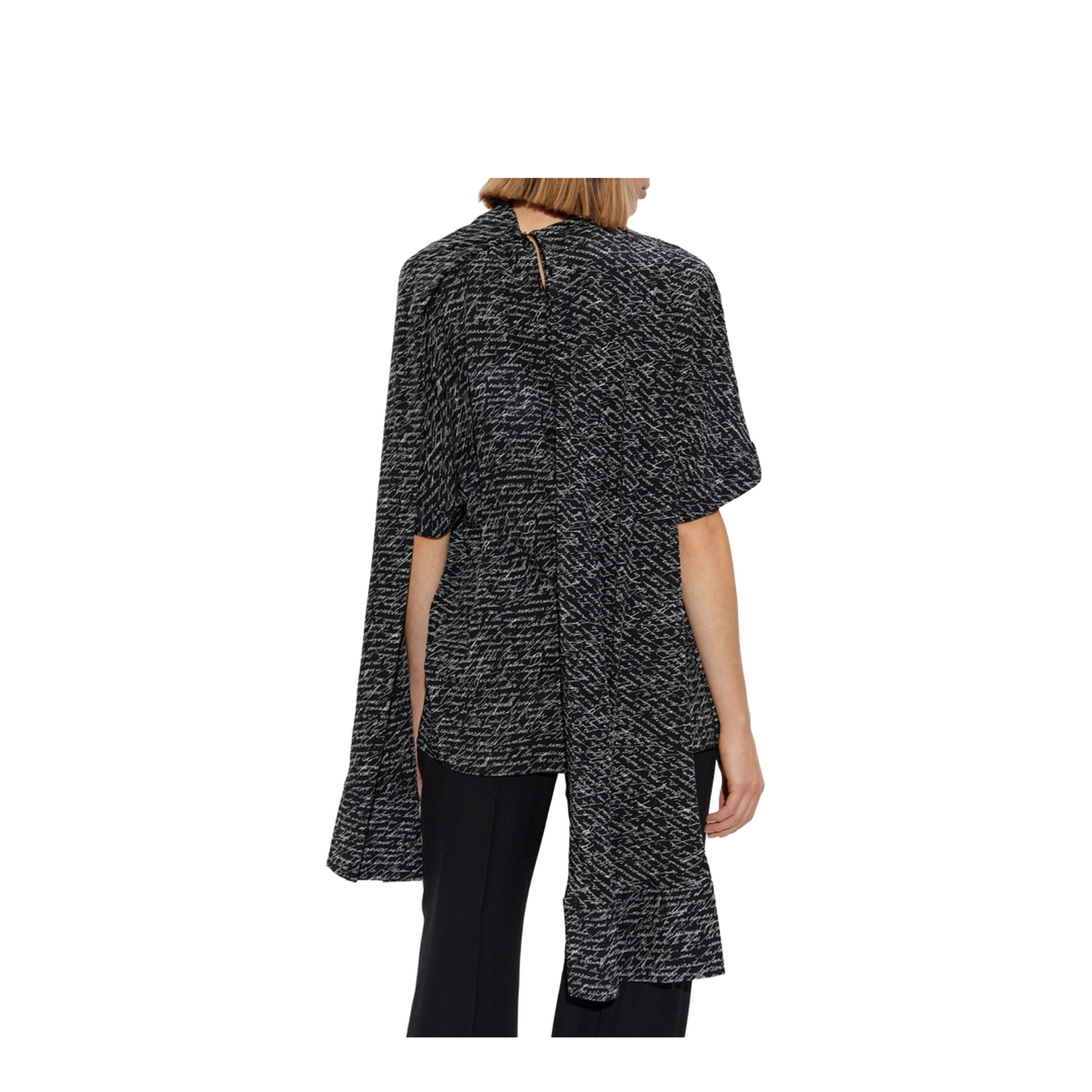 Silk Top with Monogram