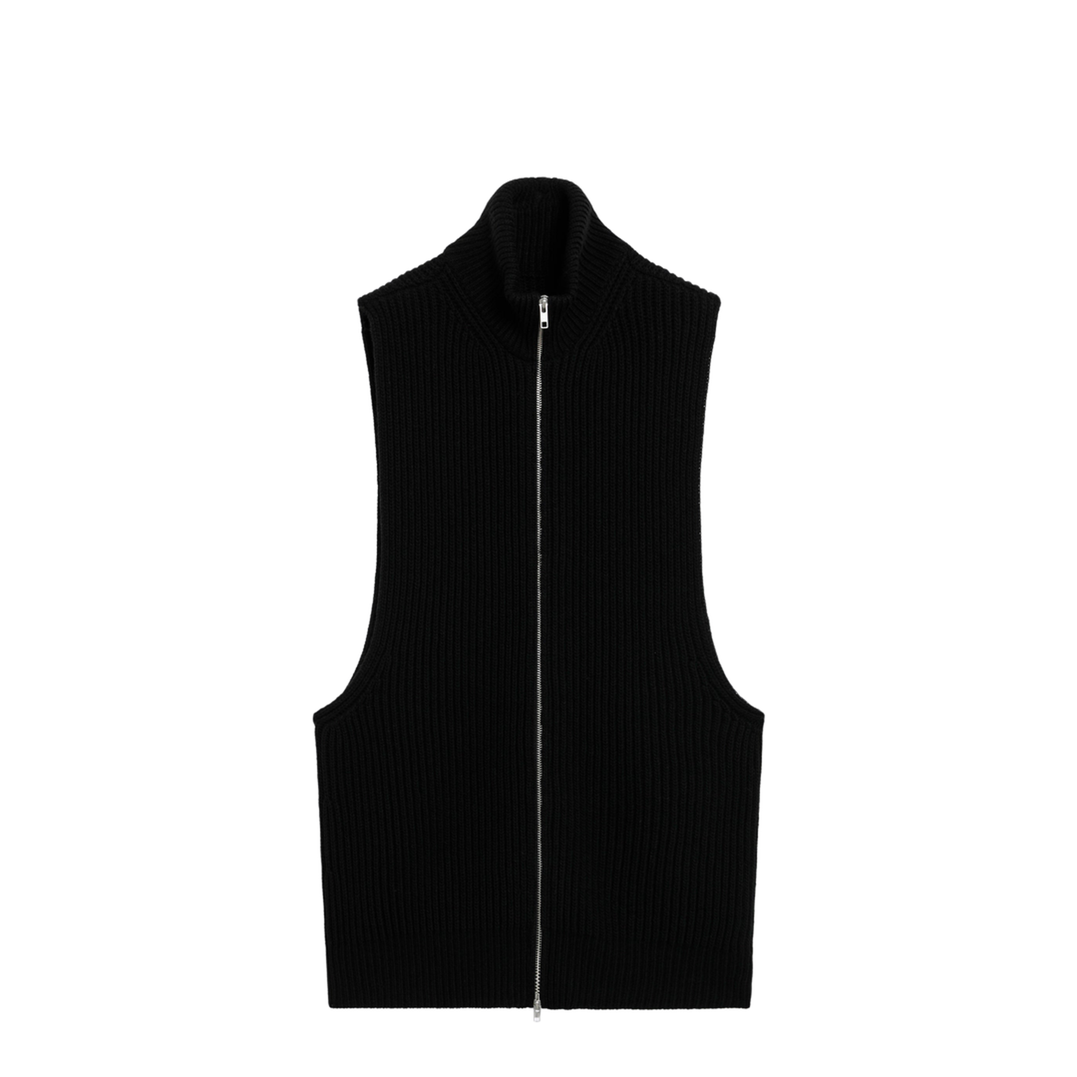 MAYFEYR - Mm6 Maison Margiela - Black Wool Zip Vest - S52FB0106M13286900