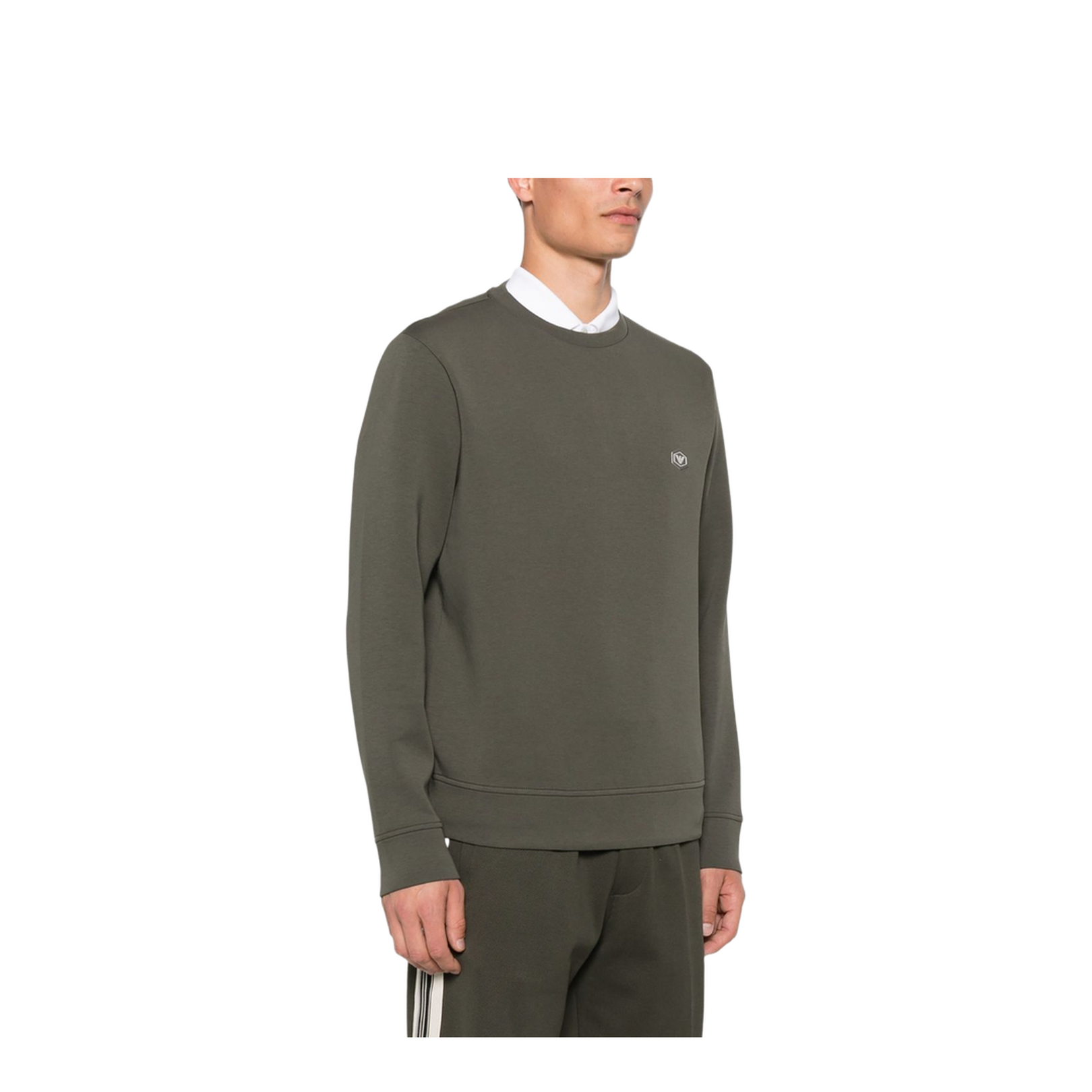 Double-Jersey Sweatshirt with Micro Logo Patch