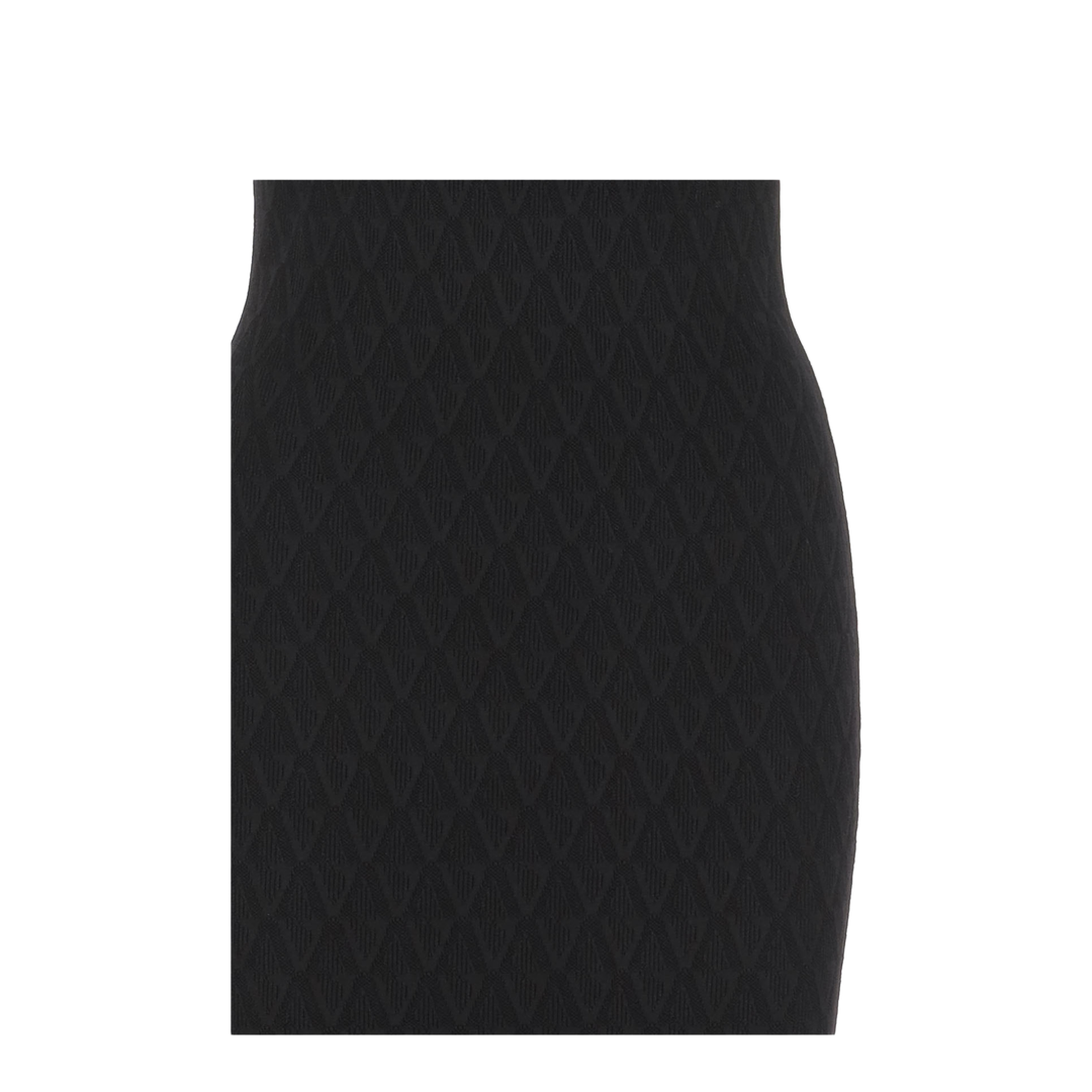 Dress with V-Jacquard Stretch Texture