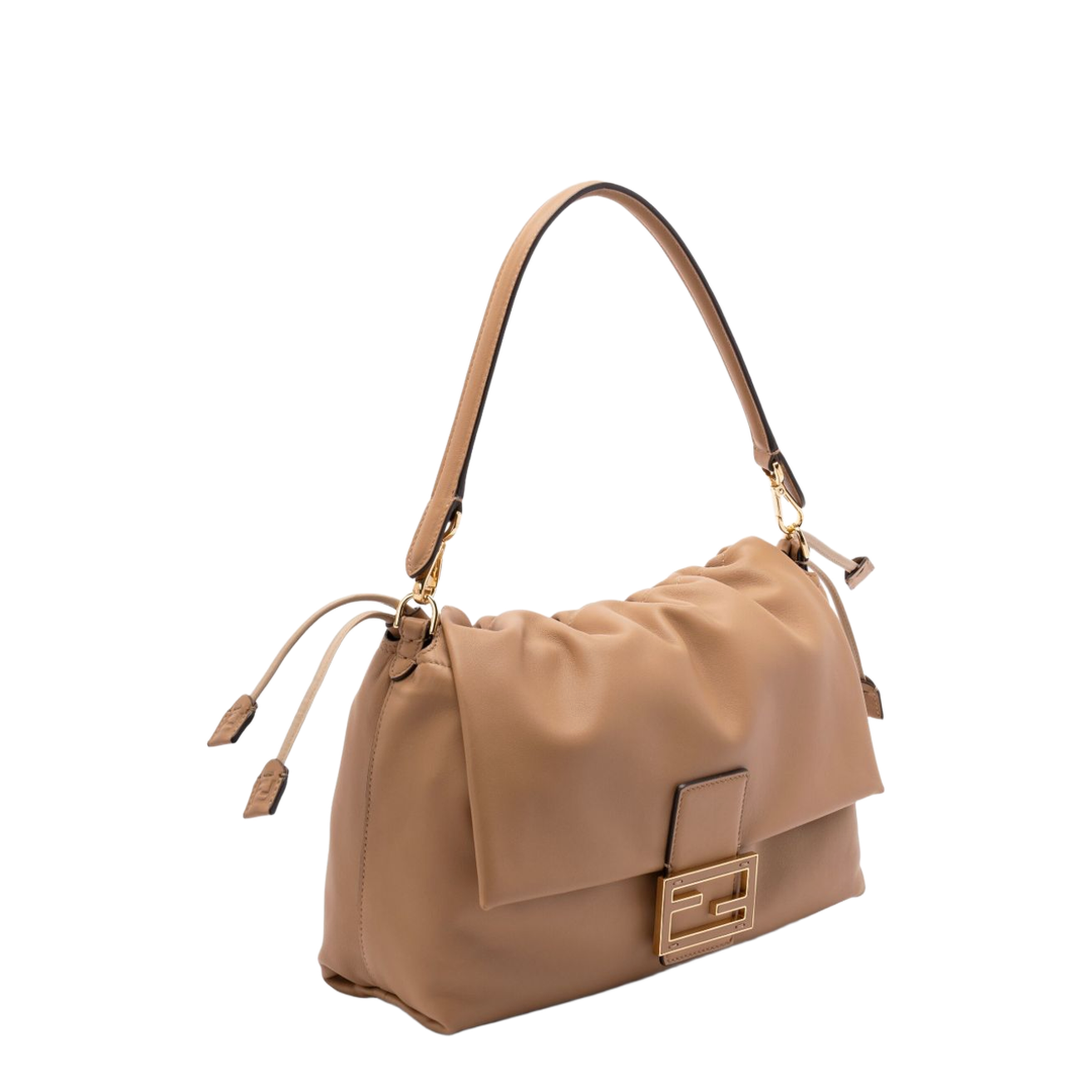 Baguette Large Leather Top Handle Bags - Brown