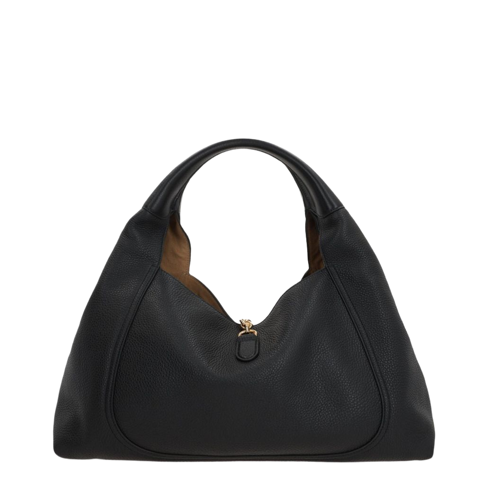 Softbit Maxi Leather Shoulder Bags - Black