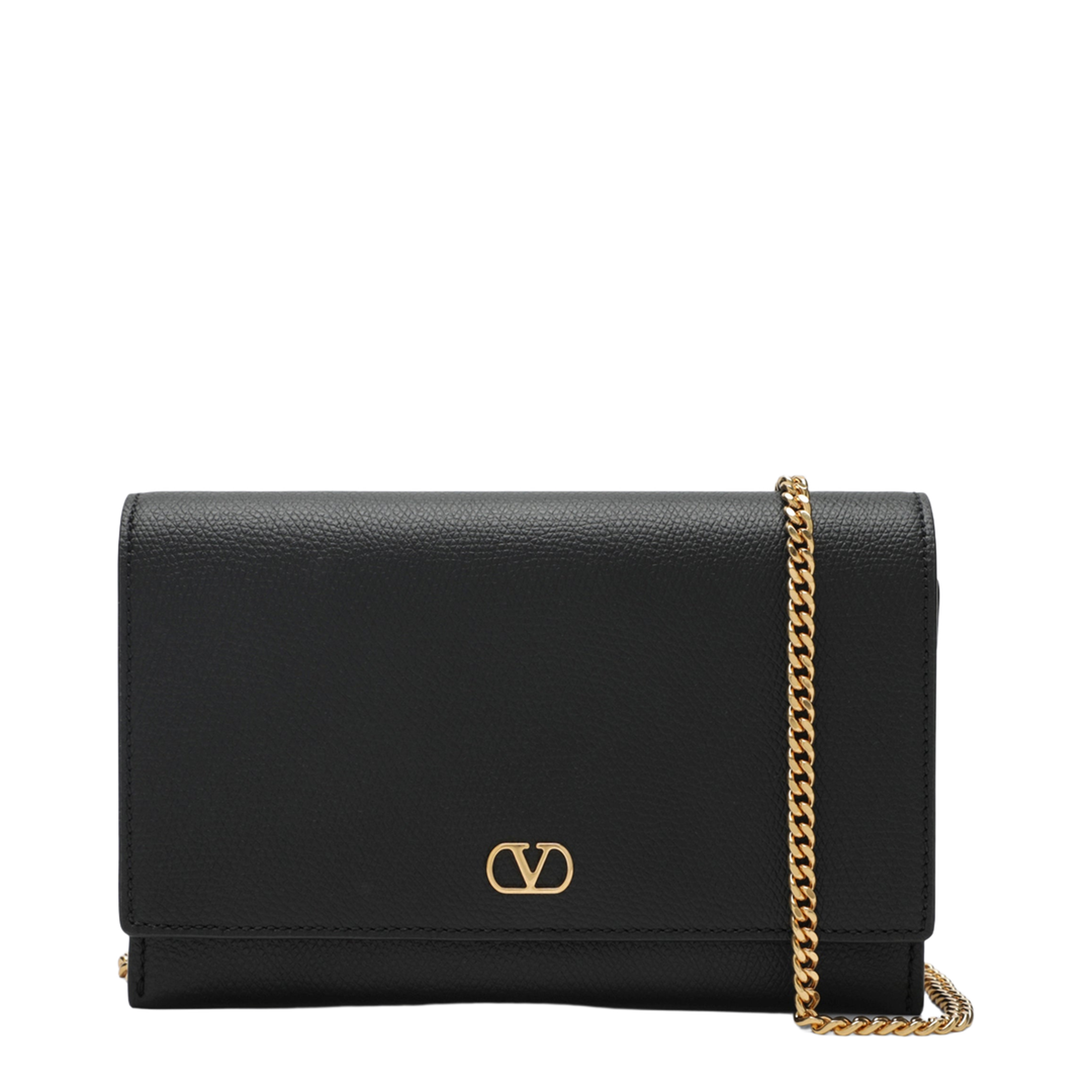 Vlogo Signature Grained Calfskin Clutch