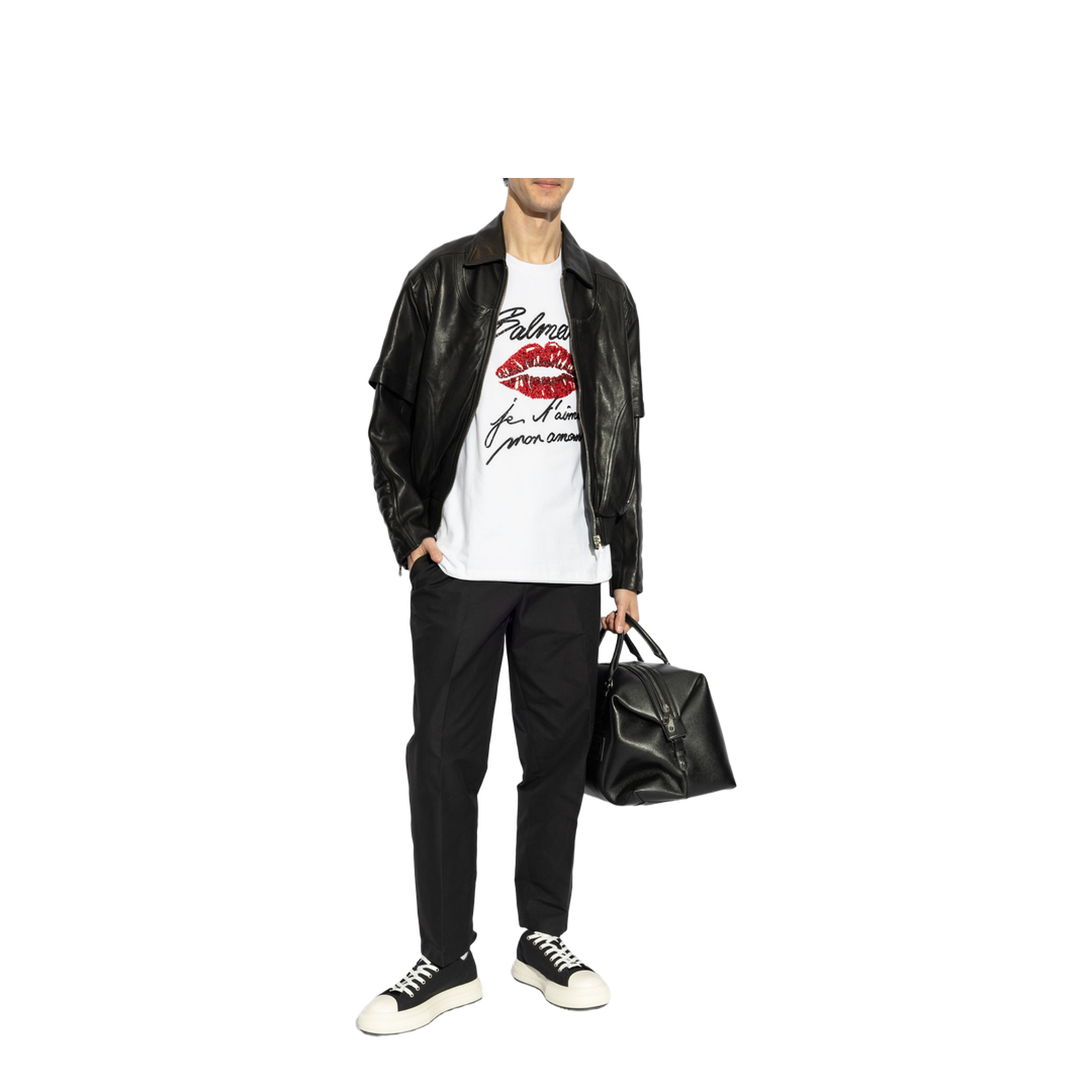 T-shirt with shimmering appliqués