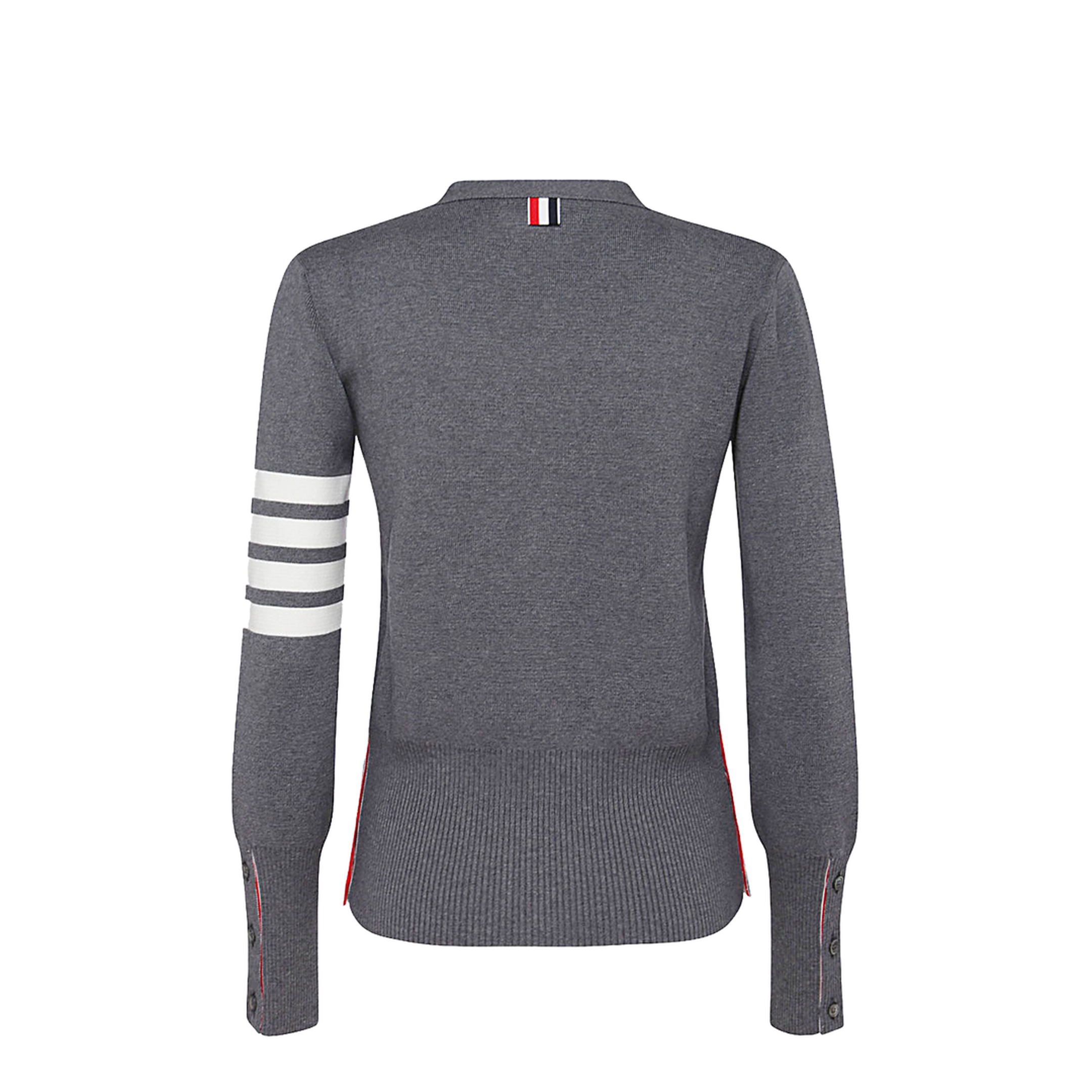 Wool 4 Bar V Neck Cardigan