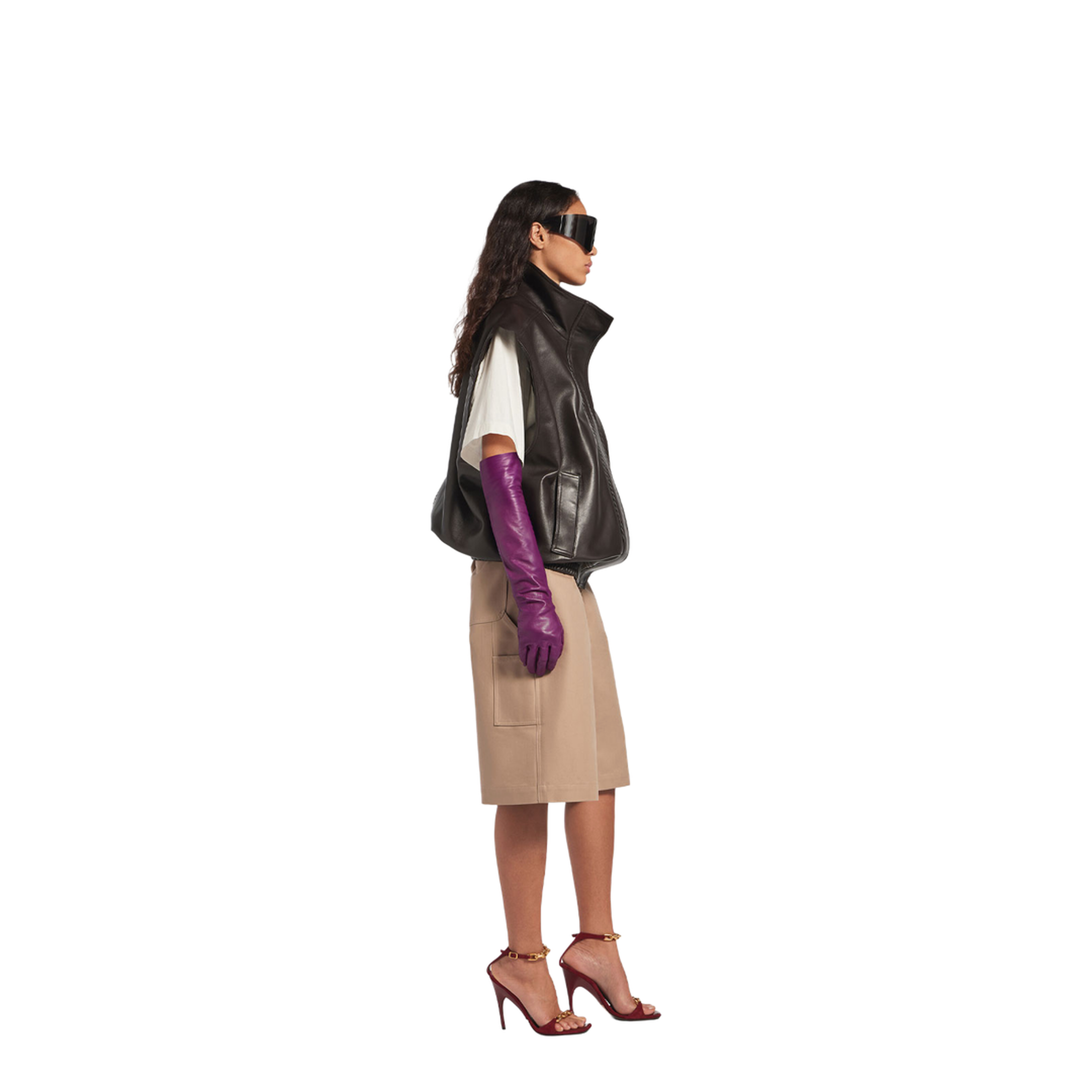 MAYFEYR - Balenciaga - Sleeveless Blouson In Shiny Soft Lambskin - A002FVTUS30