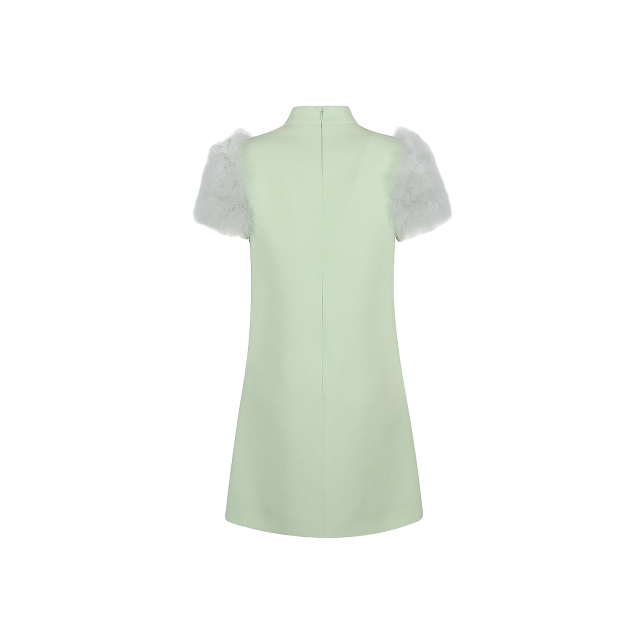 Feathered Wool And Silk Dress