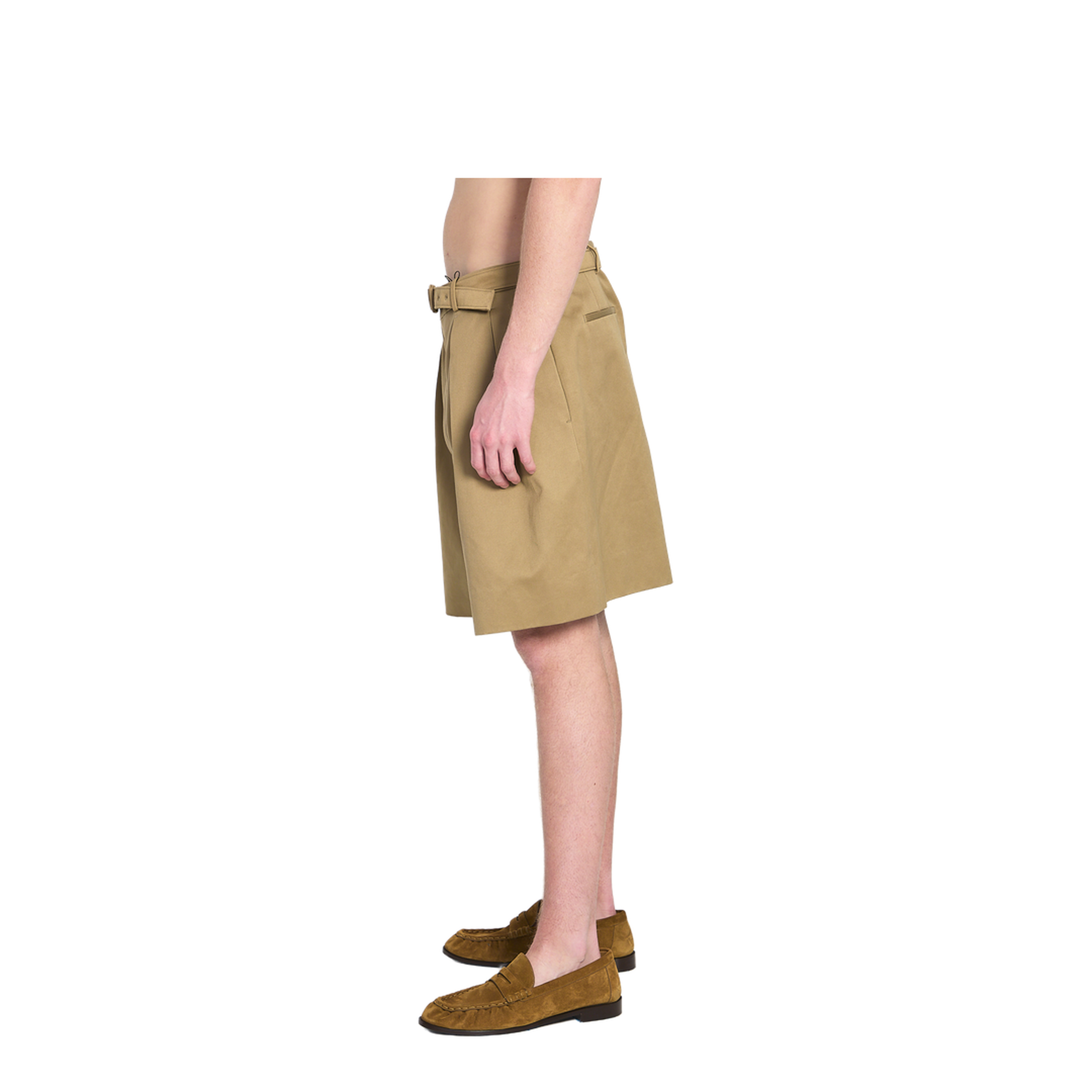 Cotton Drill Shorts with Belt