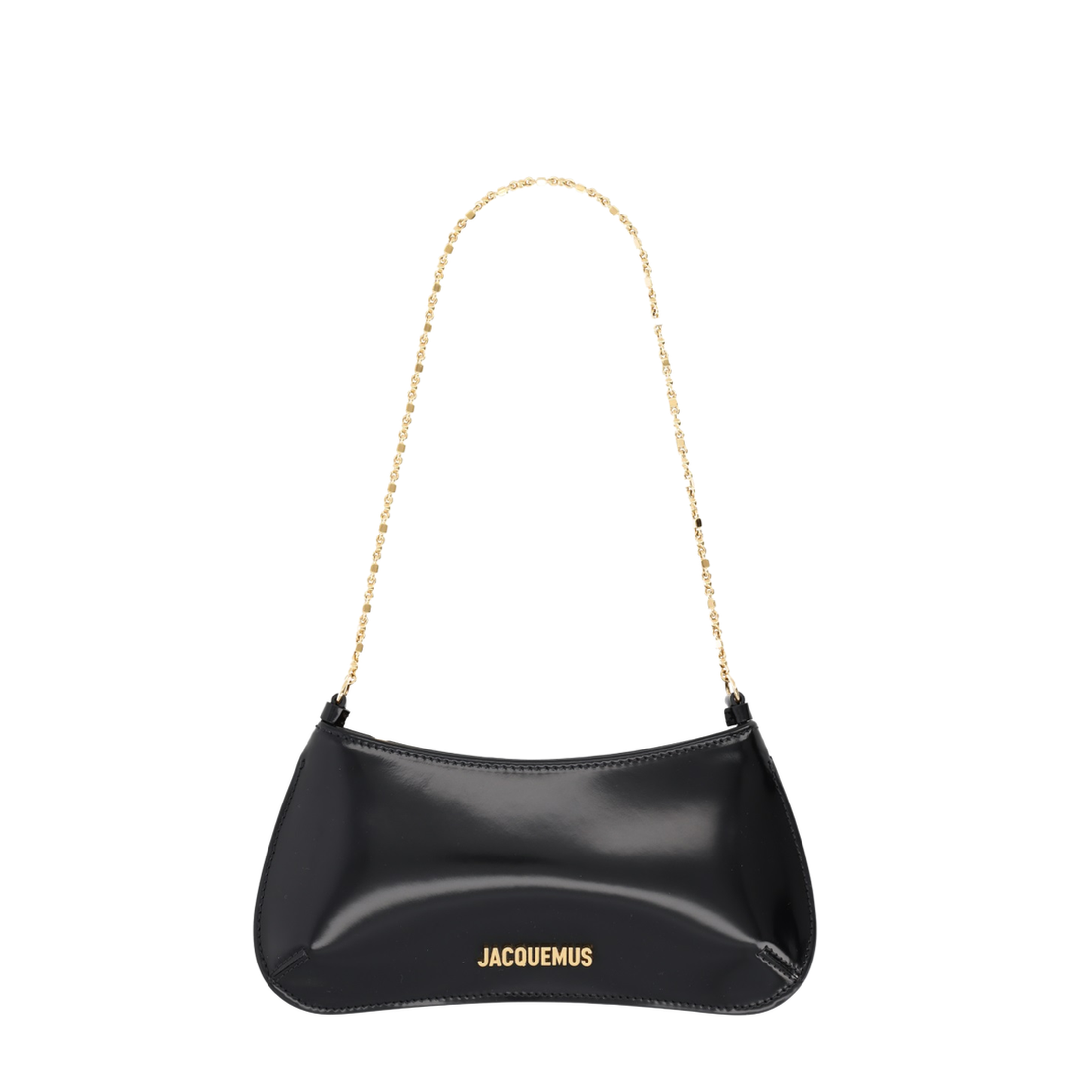 Le Petit Bisou Chaîne Calf Leather Shoulder Bag - Black