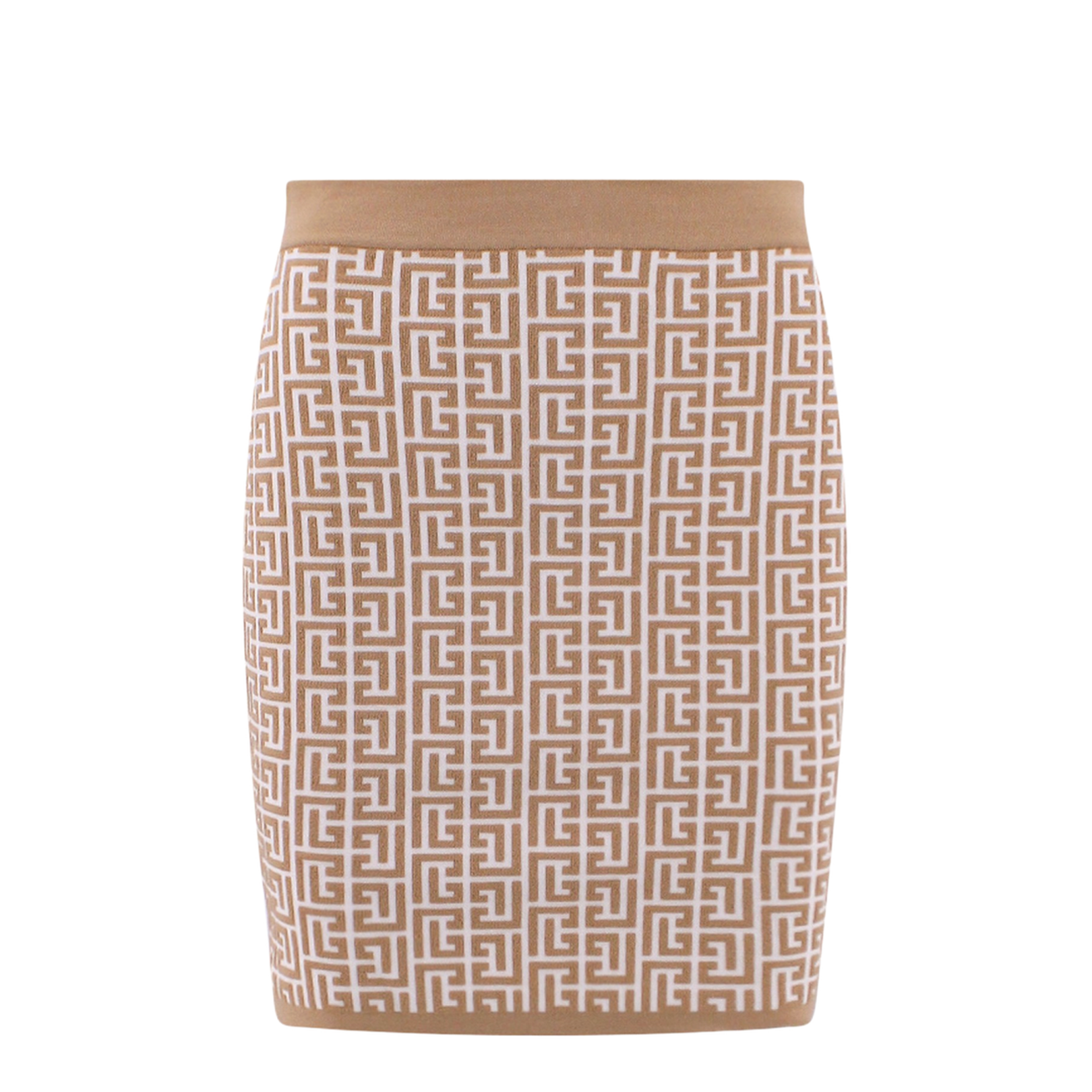 Knitted Skirt with All-Over Monogram
