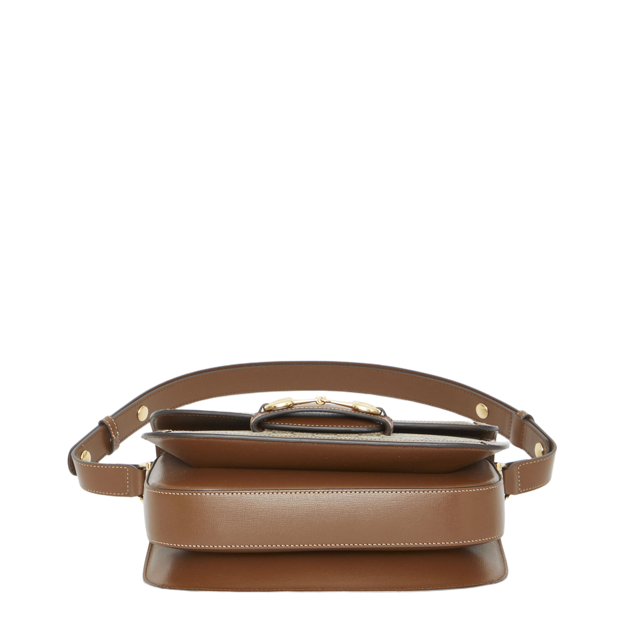 Horsebit 1955 Medium Canvas Shoulder Bag - Brown