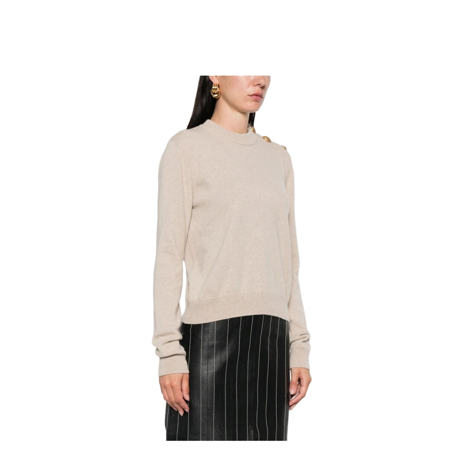Cashmere Blend Buttoned Sweater