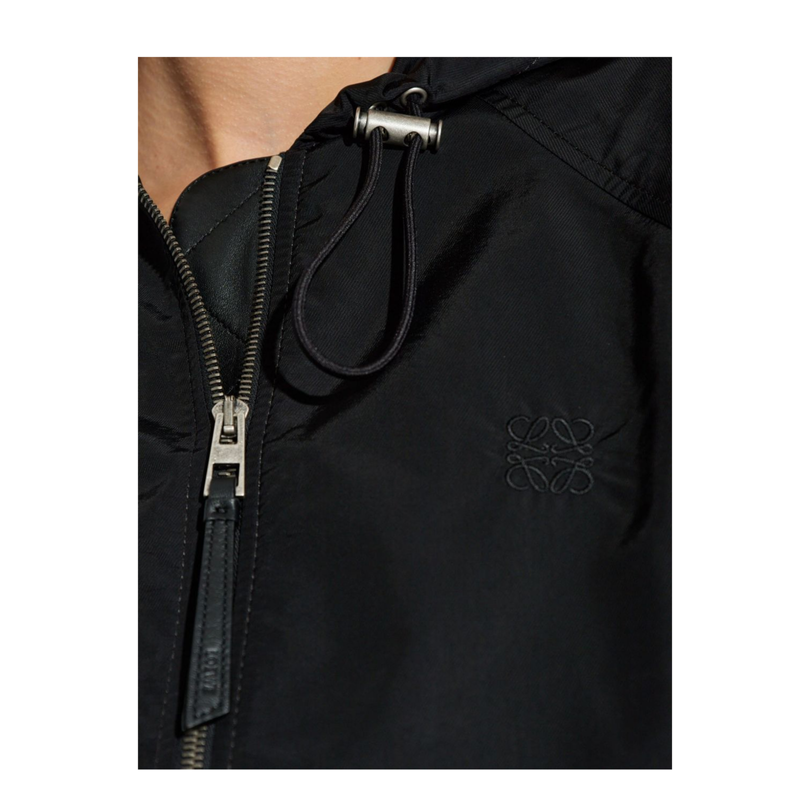 Balloon Jacket in Cupro Blend Black
