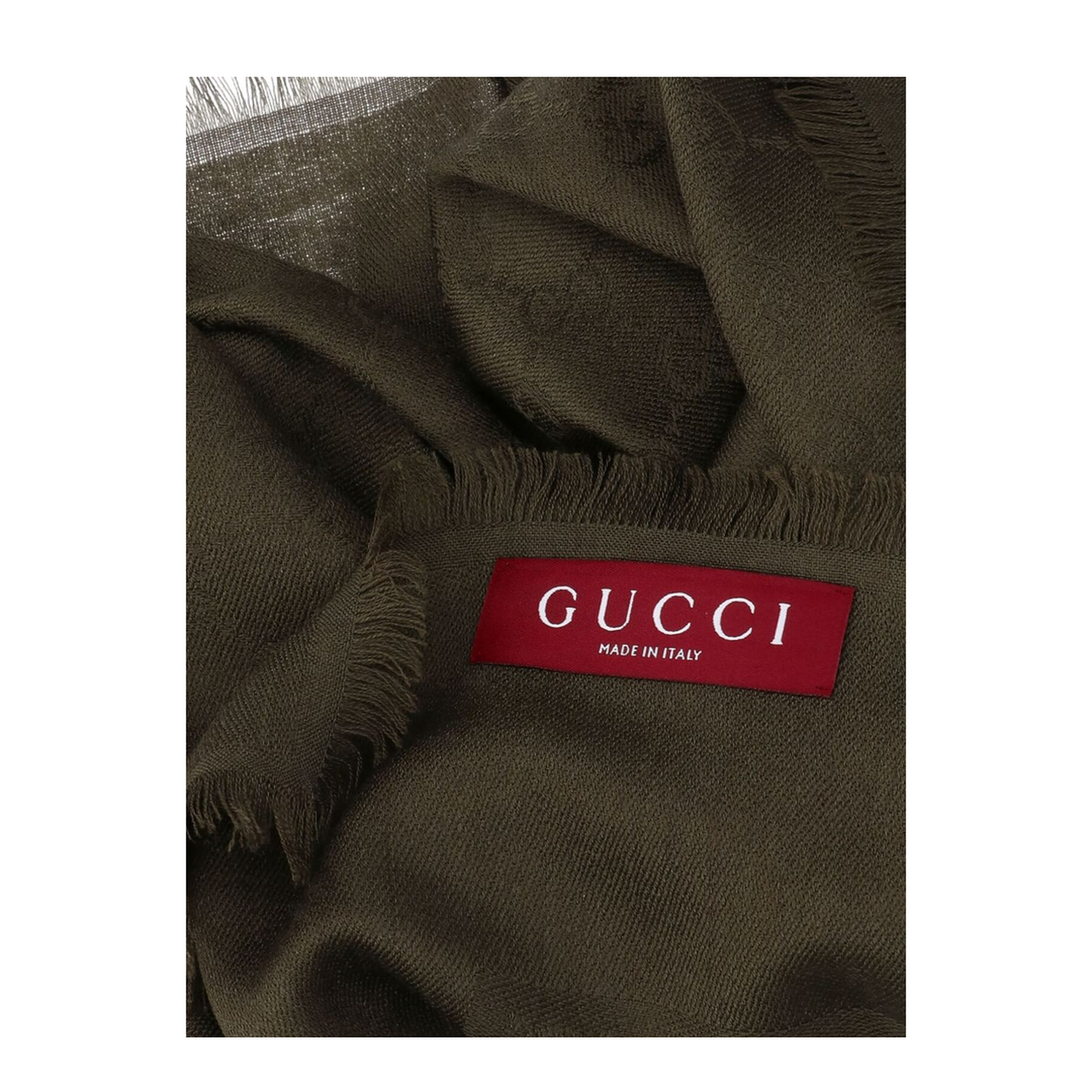 Wool and Silk Jacquard Shawl in Forrest Green