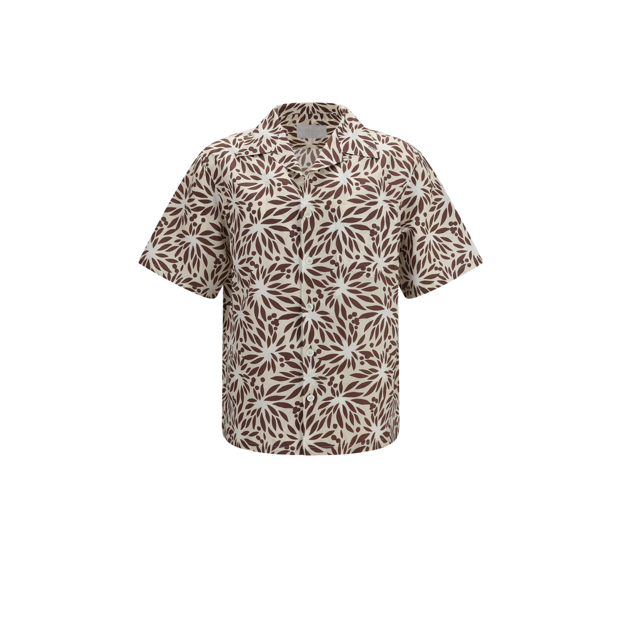 MAYFEYR - Prada - Printed Cotton Bowling Shirt - UCS414SUMO19GY