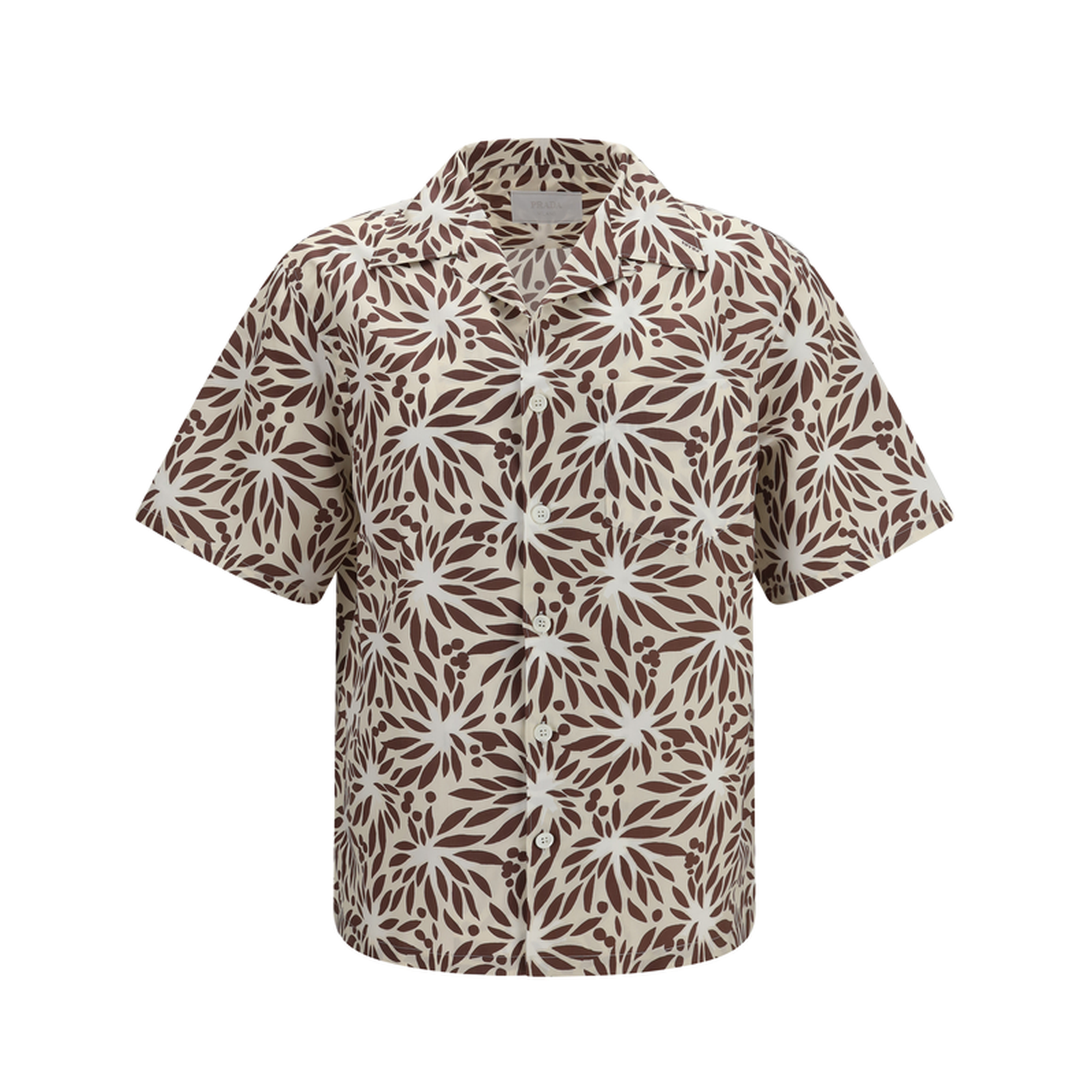 MAYFEYR - Prada - Printed Cotton Bowling Shirt - UCS414SUMO19GY