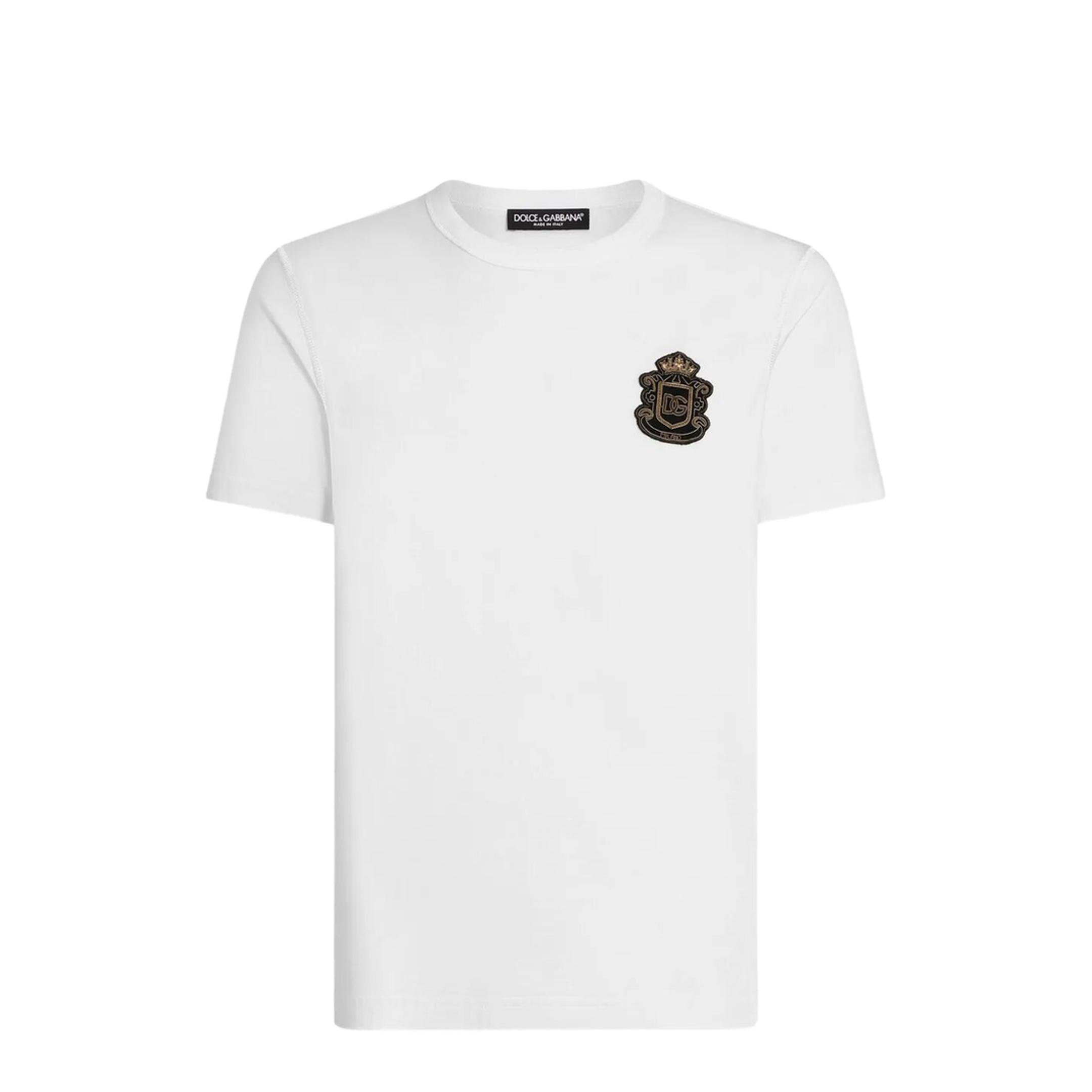 MAYFEYR - Dolce & Gabbana - Cotton T-Shirt With Logo Crest - G8PT1ZG7PZU