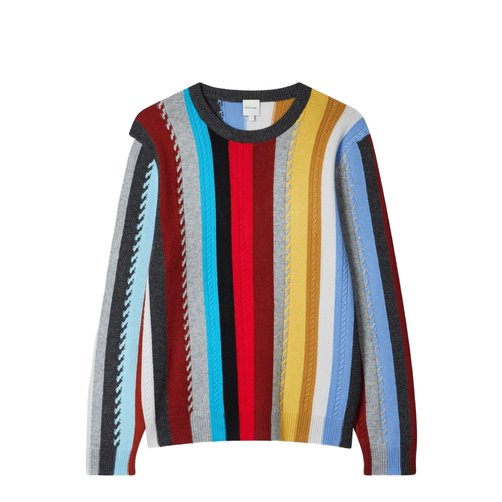 Multicoloured Cable Knit Sweater