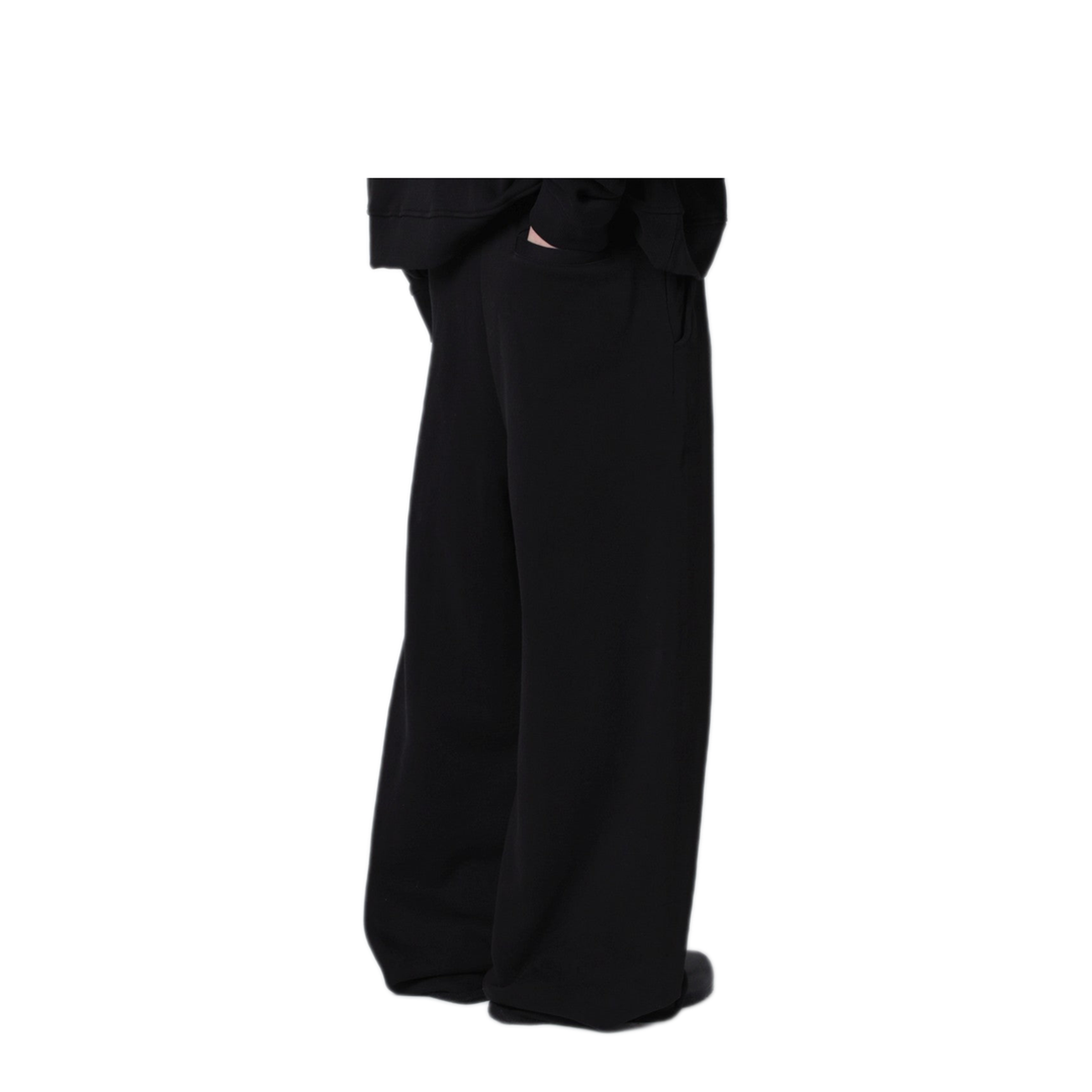 MAYFEYR - Entire Studios - Black Wide Leg Cotton Jogging Trousers - ESSS26PA01012CO0015