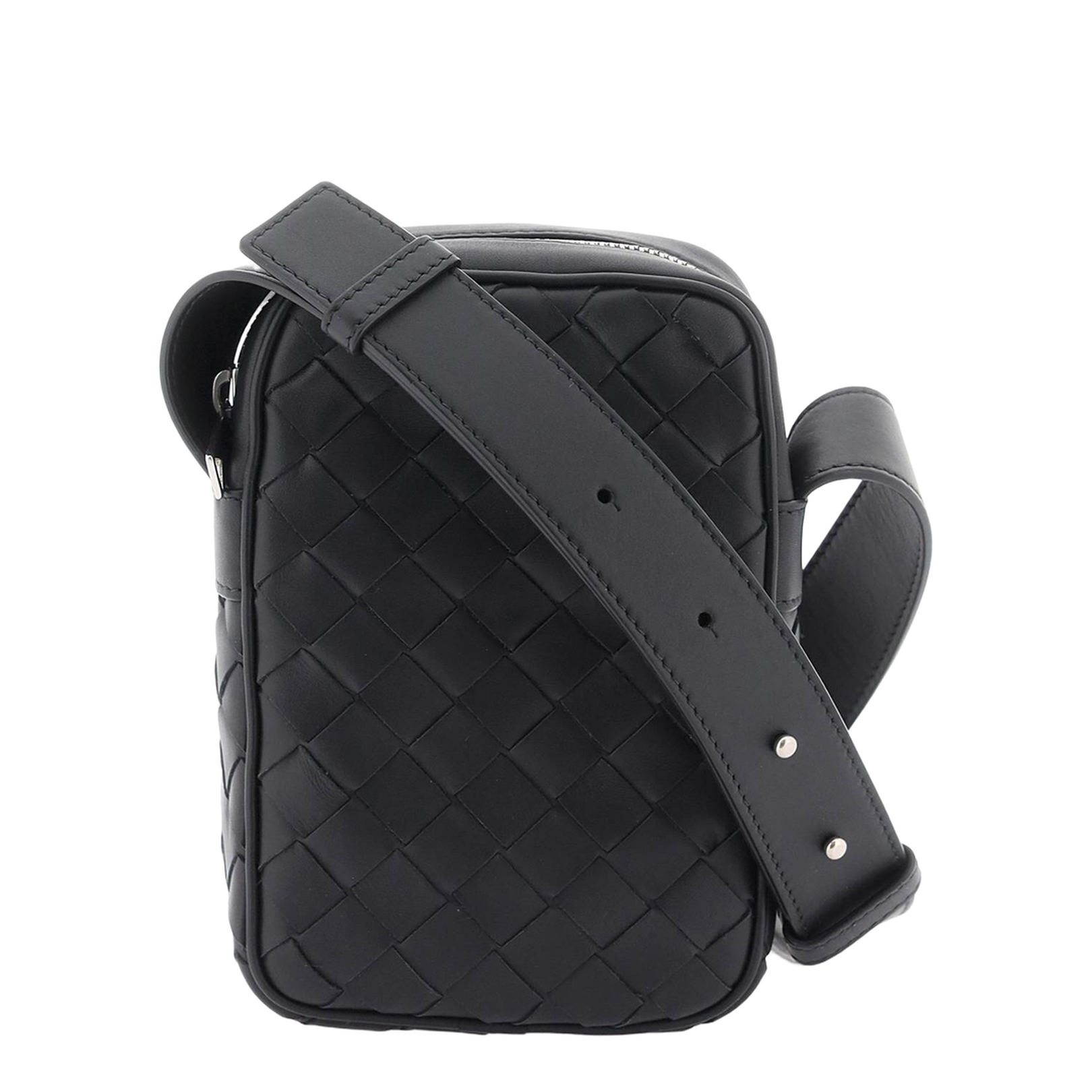 Cassette Mini Leather Crossbody Bags - Black