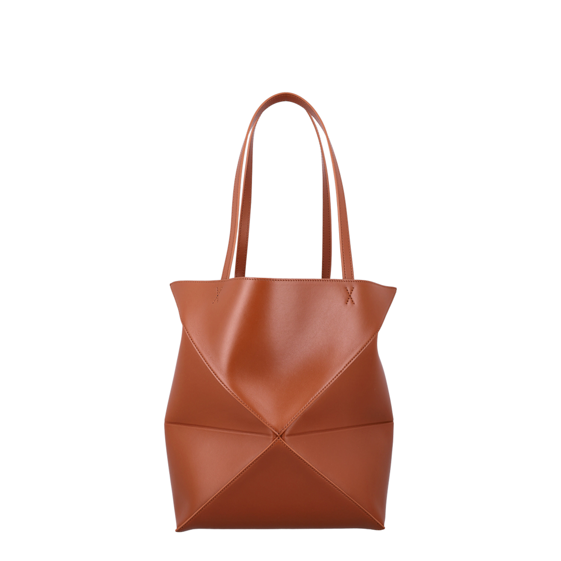 Puzzle Medium Calfskin Tote - Squirrel