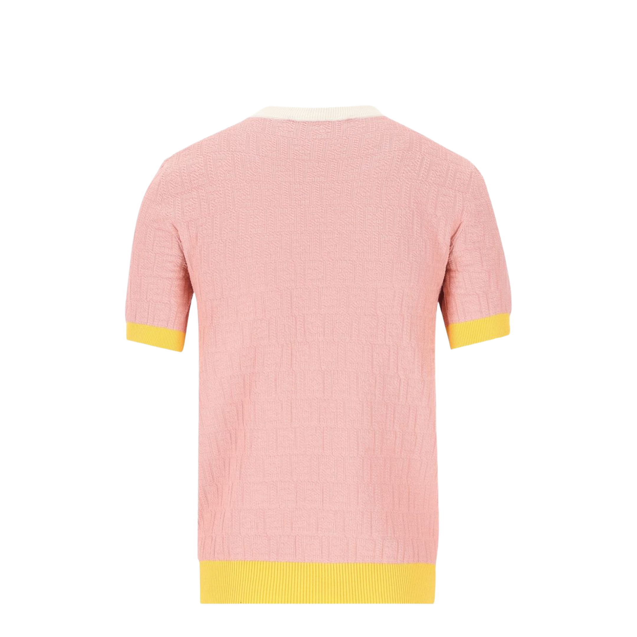Pink Polo T-Shirt with Jacquard