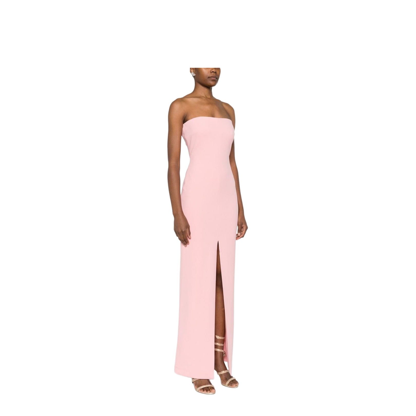 Strapless Pink Maxi Dress