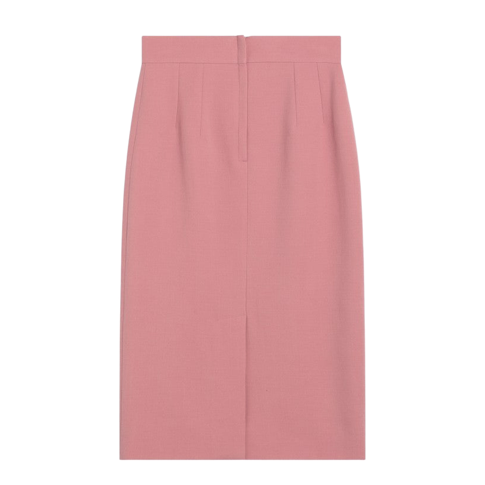 Pink Wool Pencil Skirt