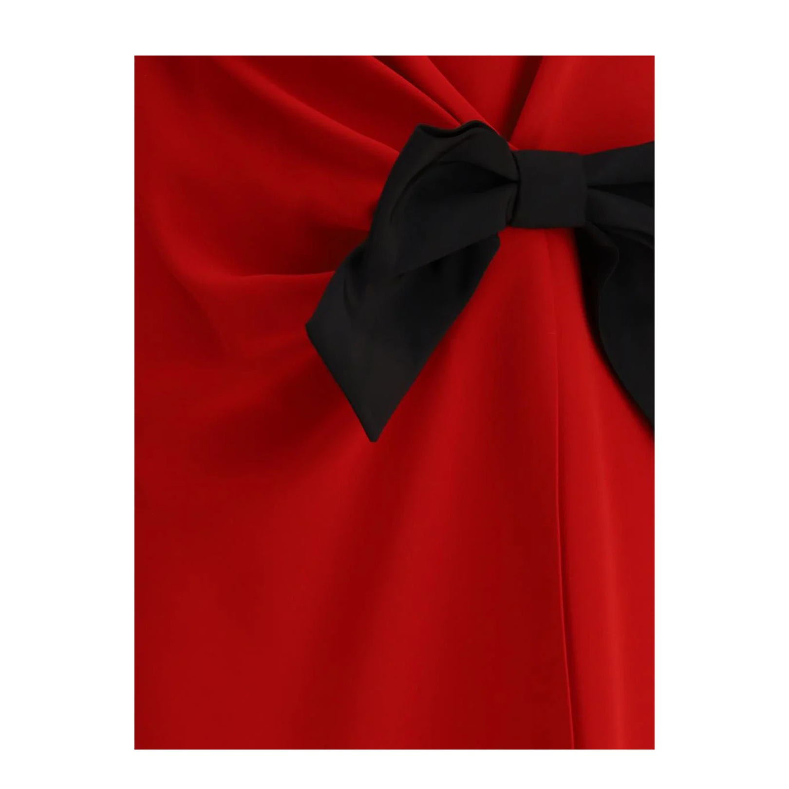 Short Silk Dress with Bow