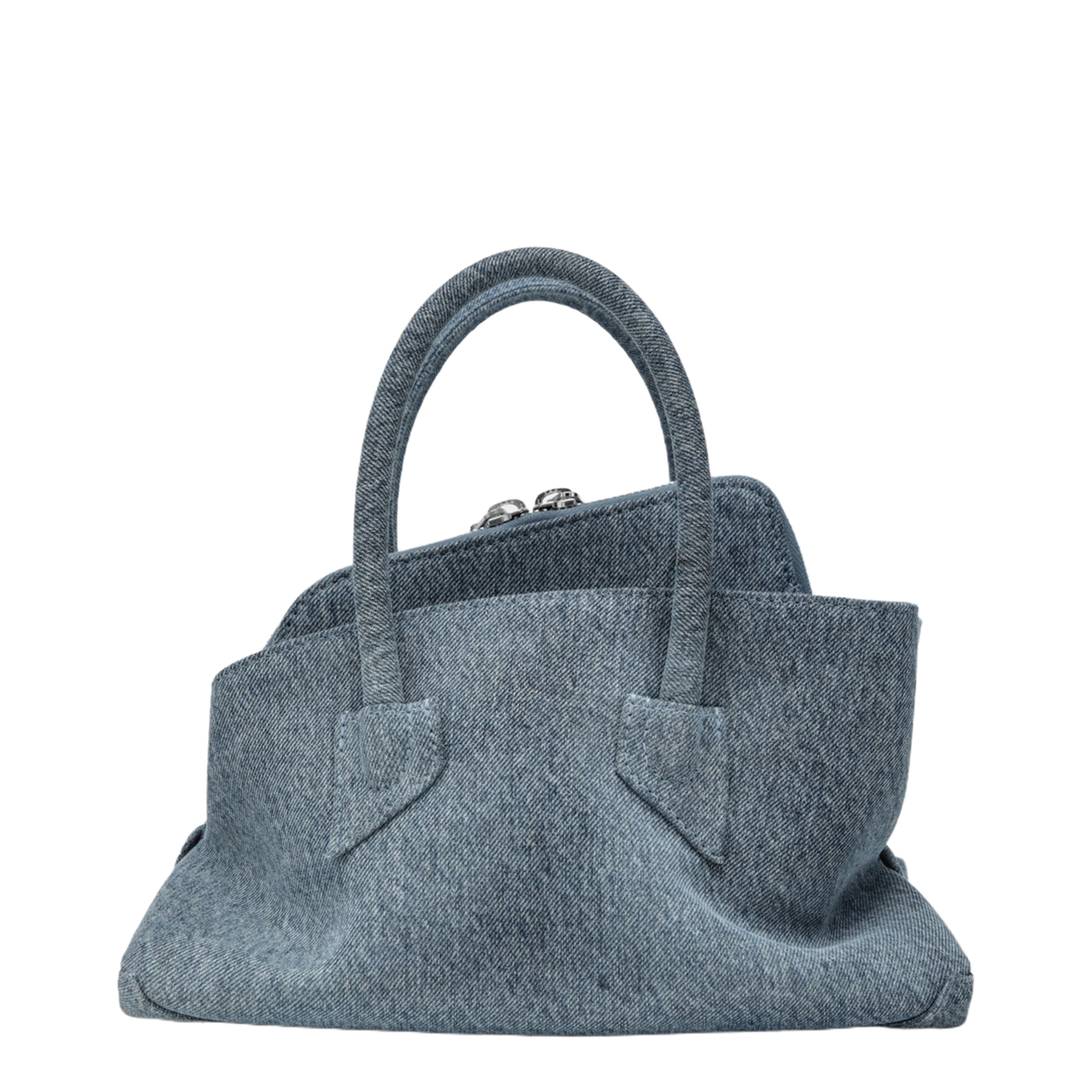 MAYFEYR - The Attico - La Passeggiata Mini Bag In Washed Denim - 261WAH00063DDD116AA045