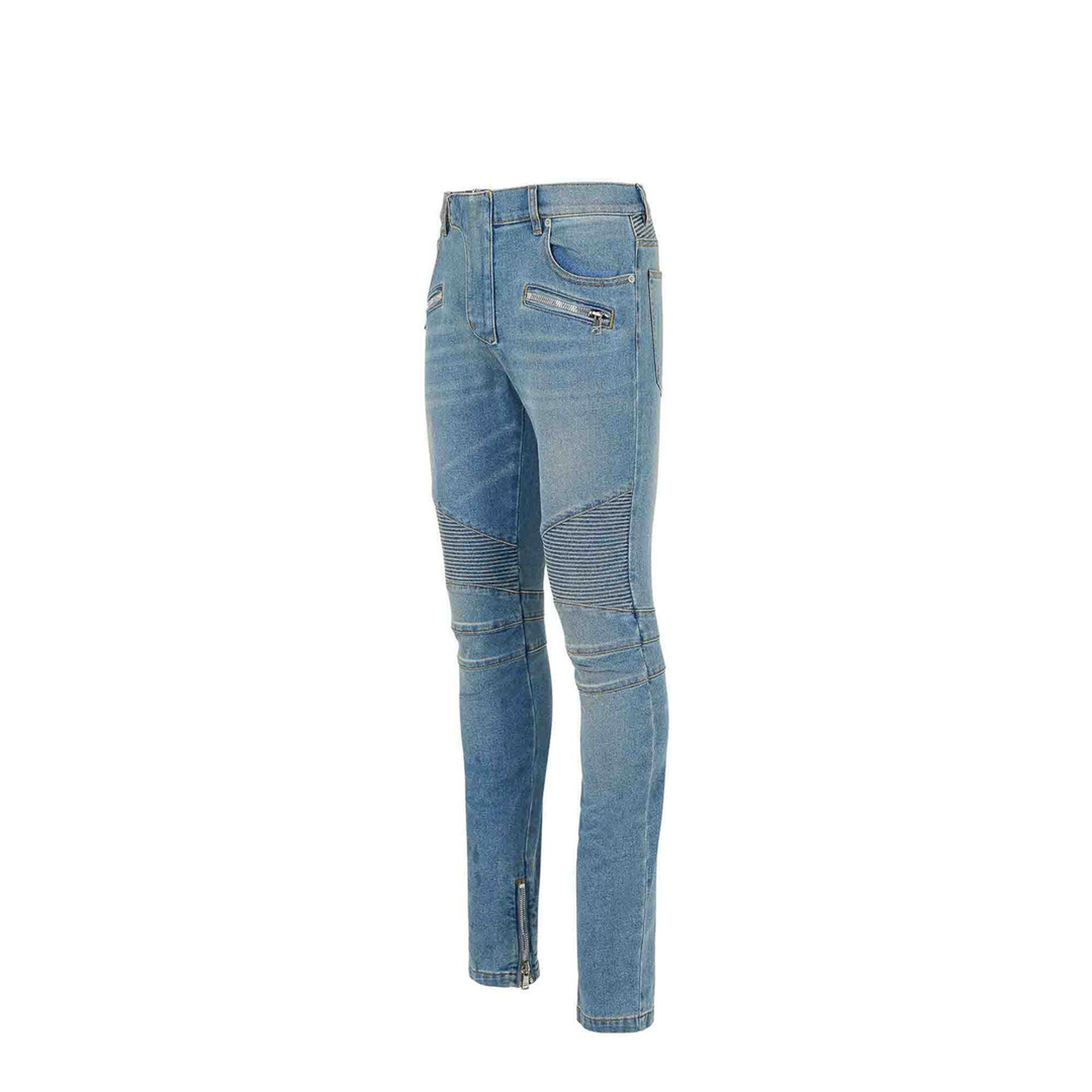 Slim-fit Biker Jeans Denim Blue