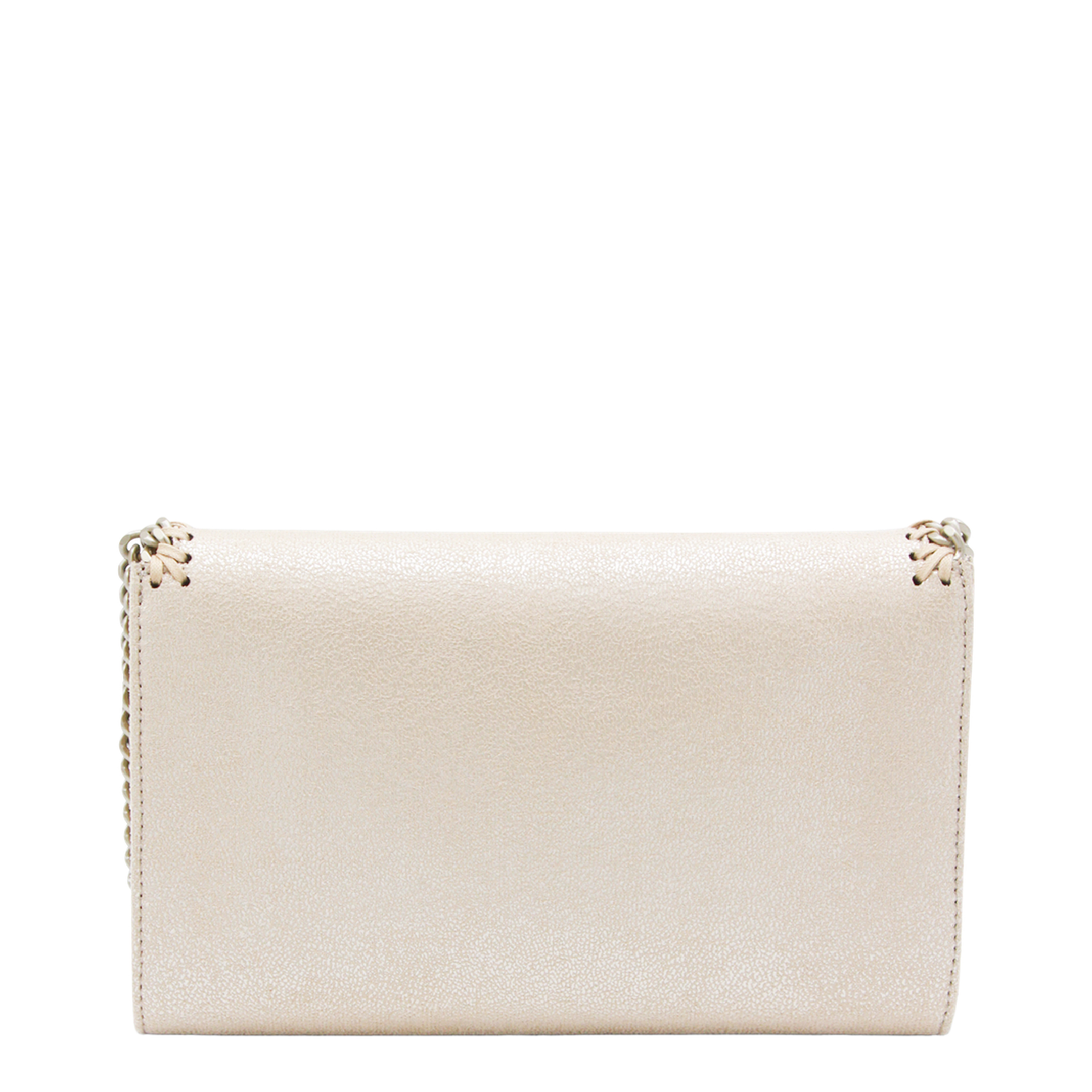 Falabella Polyester Wallet On Chain - Gold