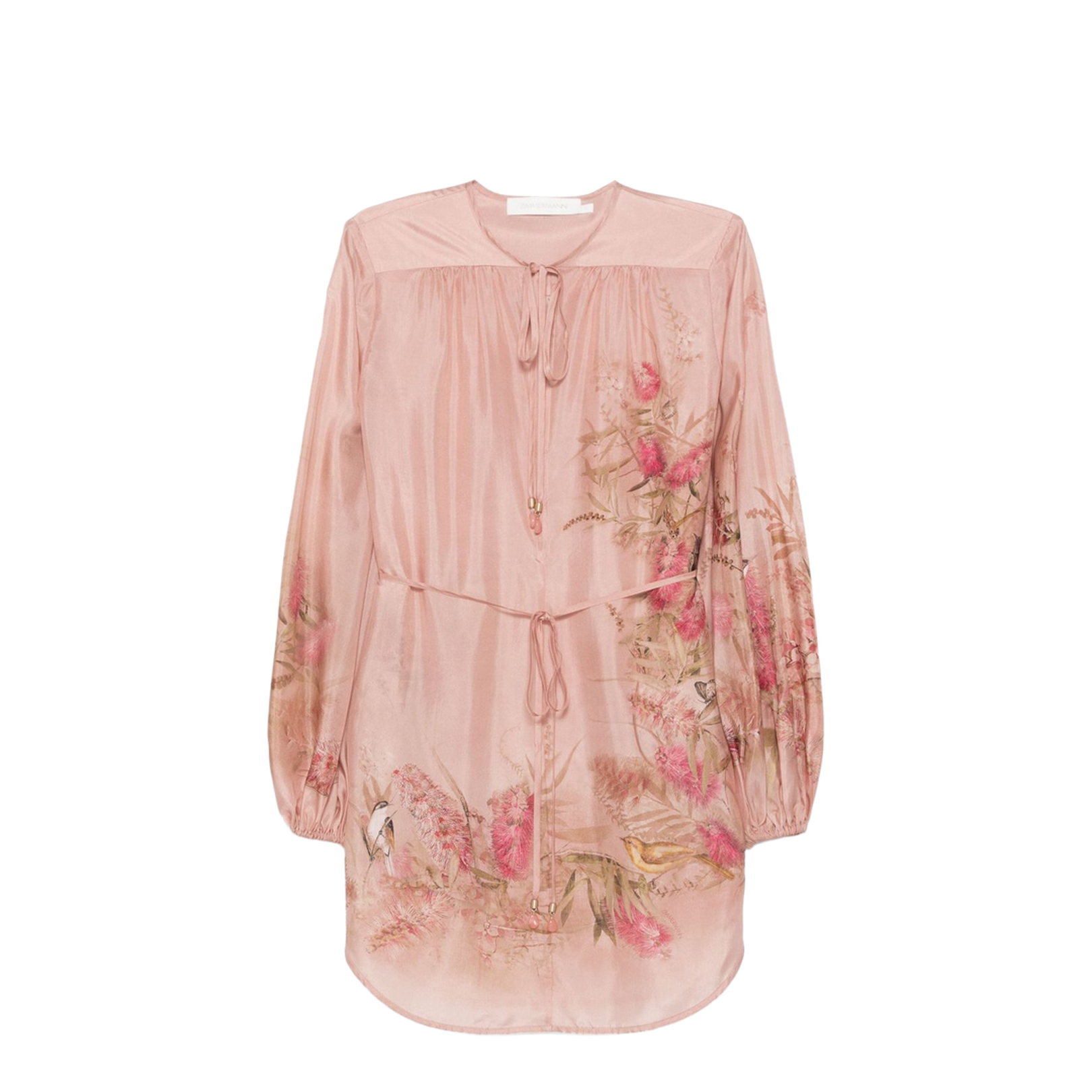 Cascadian Printed Silk Top in Pink