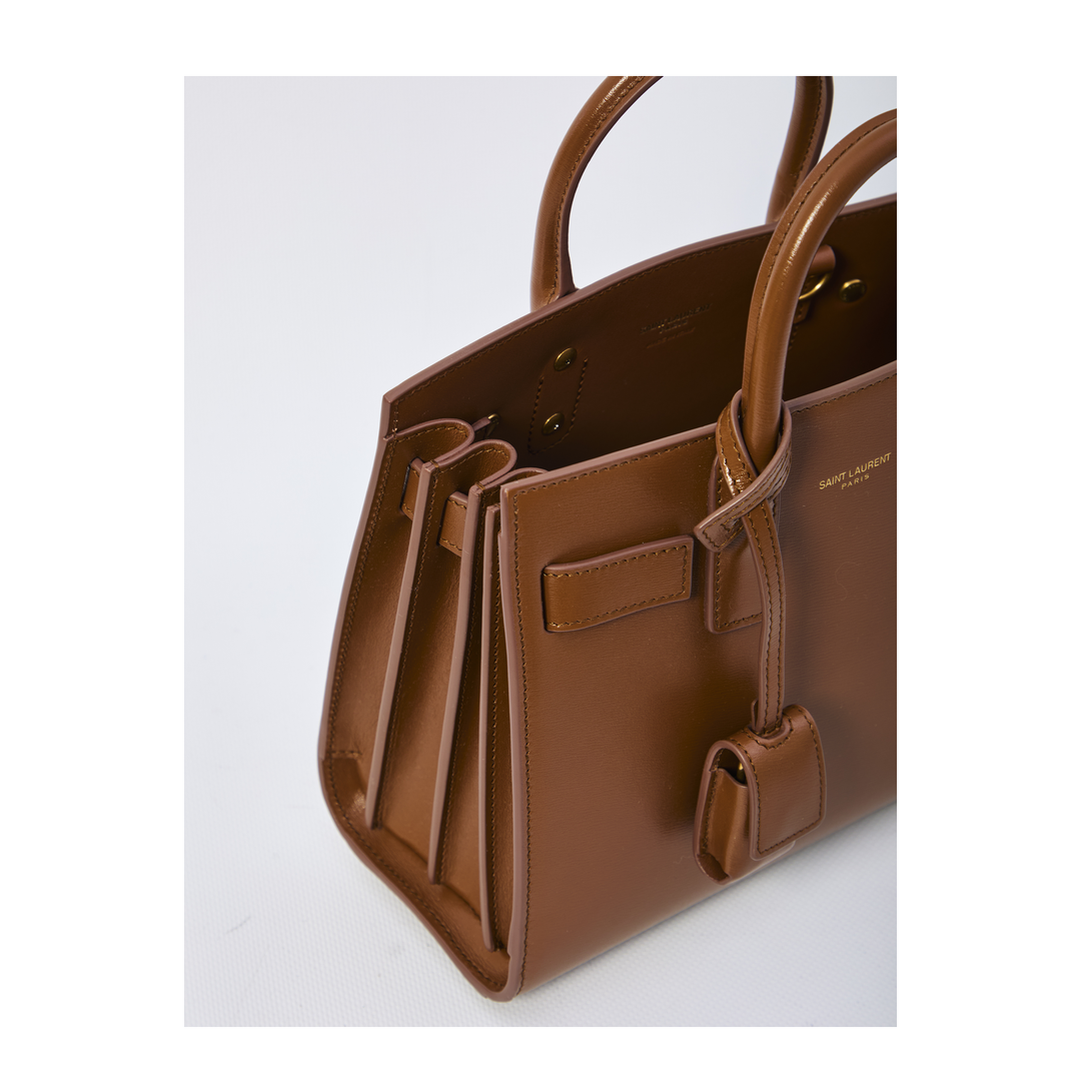 Sac de Jour Nano Leather Tote Bags - Brown