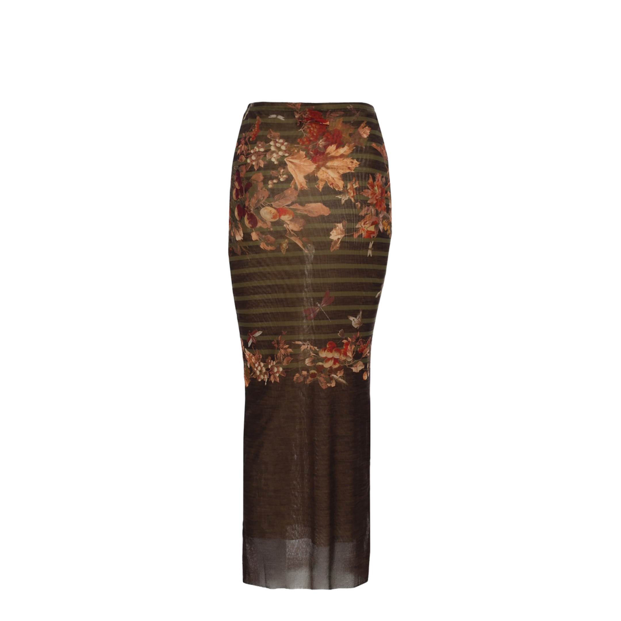 Long Skirt with Mariniere Grape Print