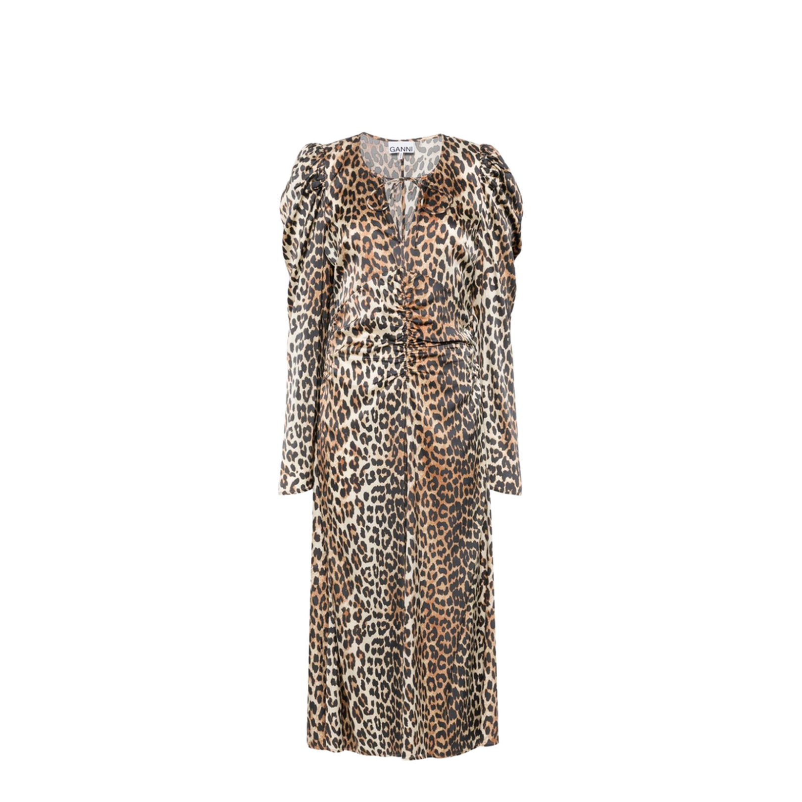 Midi Dress with Animal Print