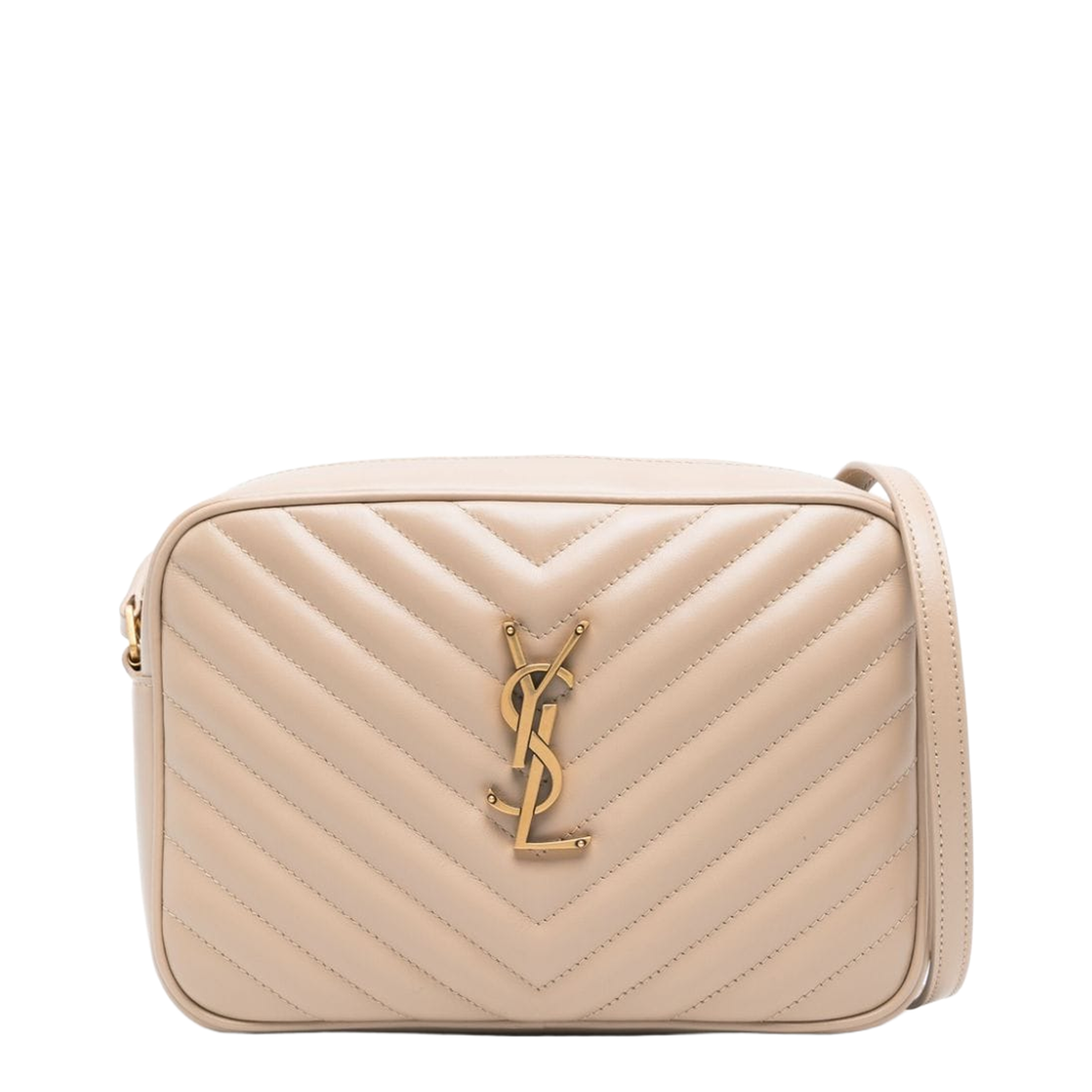 Lou Calfskin Crossbody - Dark Beige