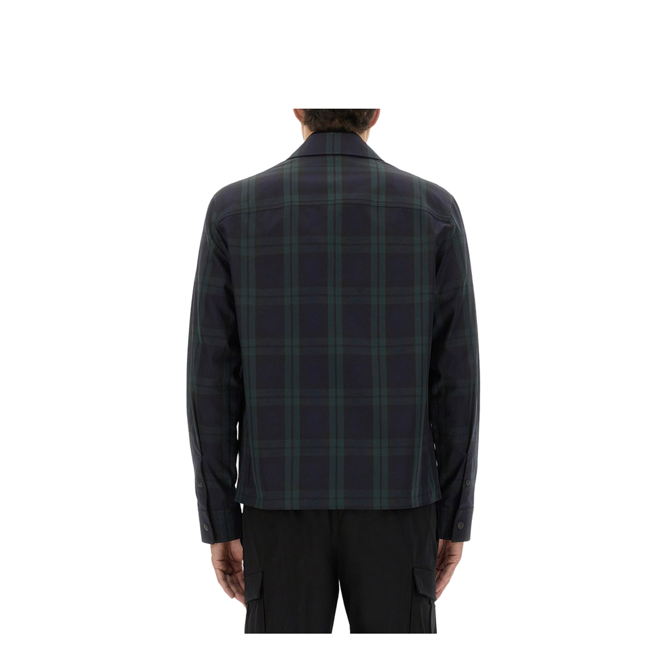 Checked Cotton Gabarine Shirt Jacket