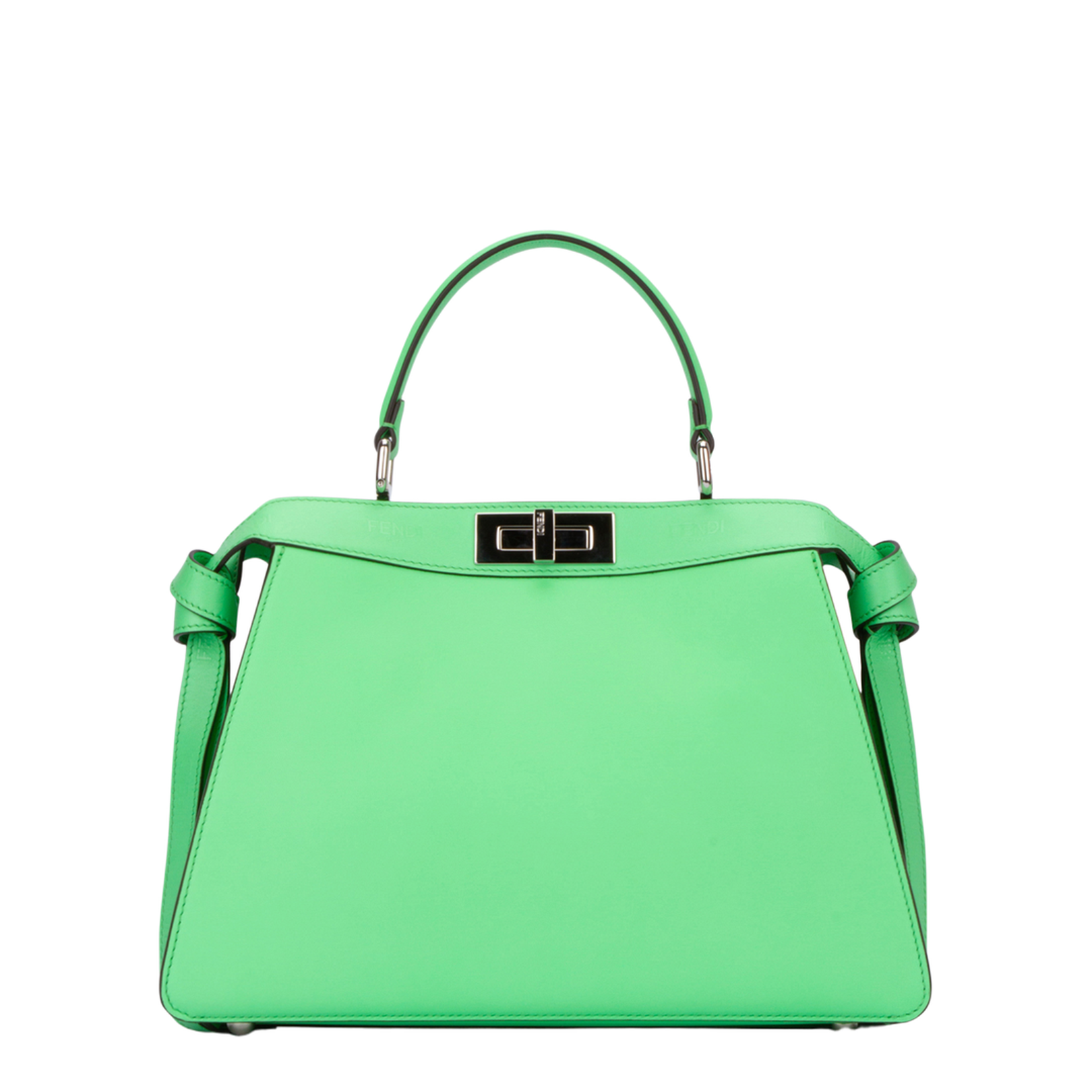 Peekaboo Mini Leather Top Handle Bags - Pastel Green