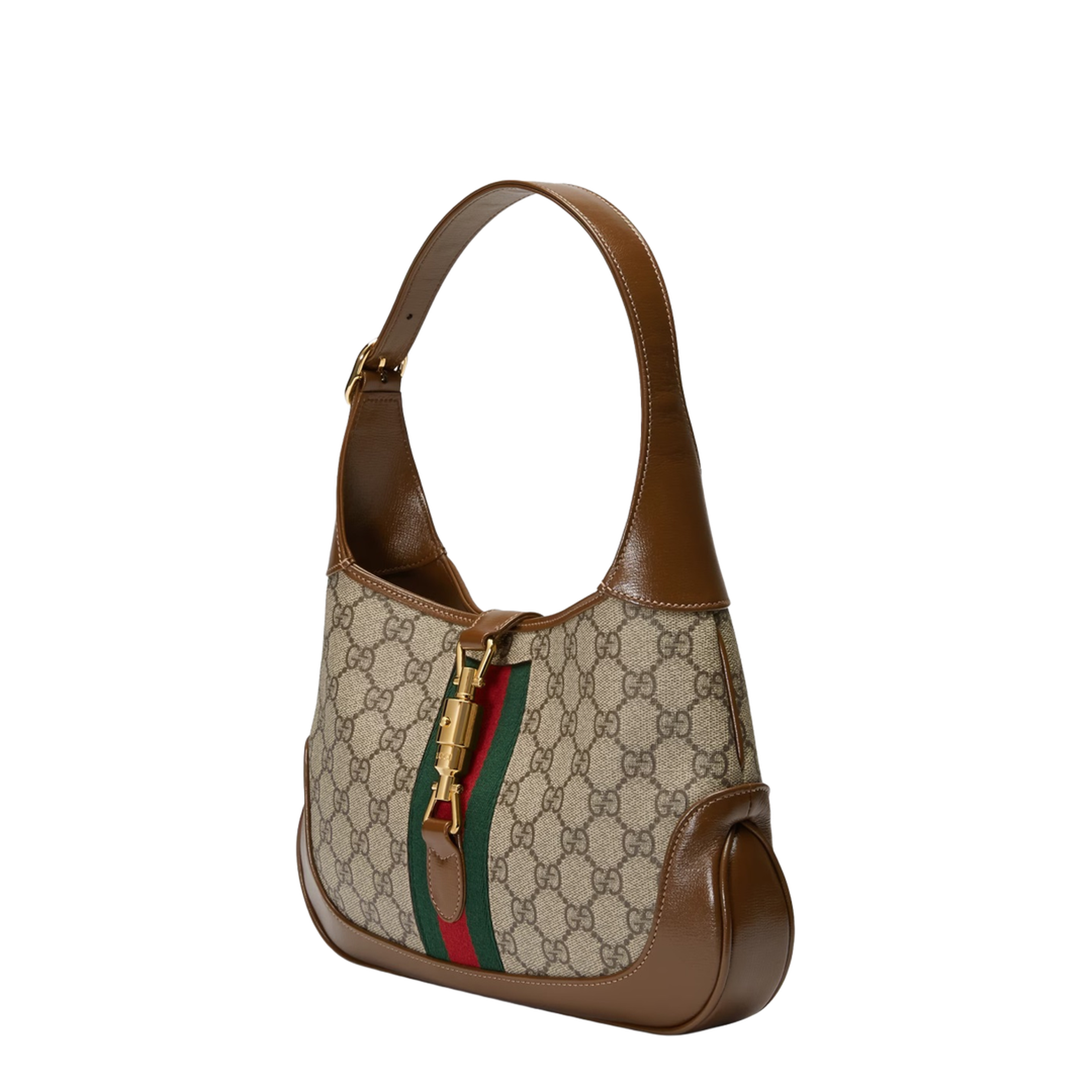 Ophidia Canvas Shoulder Bag - Brown