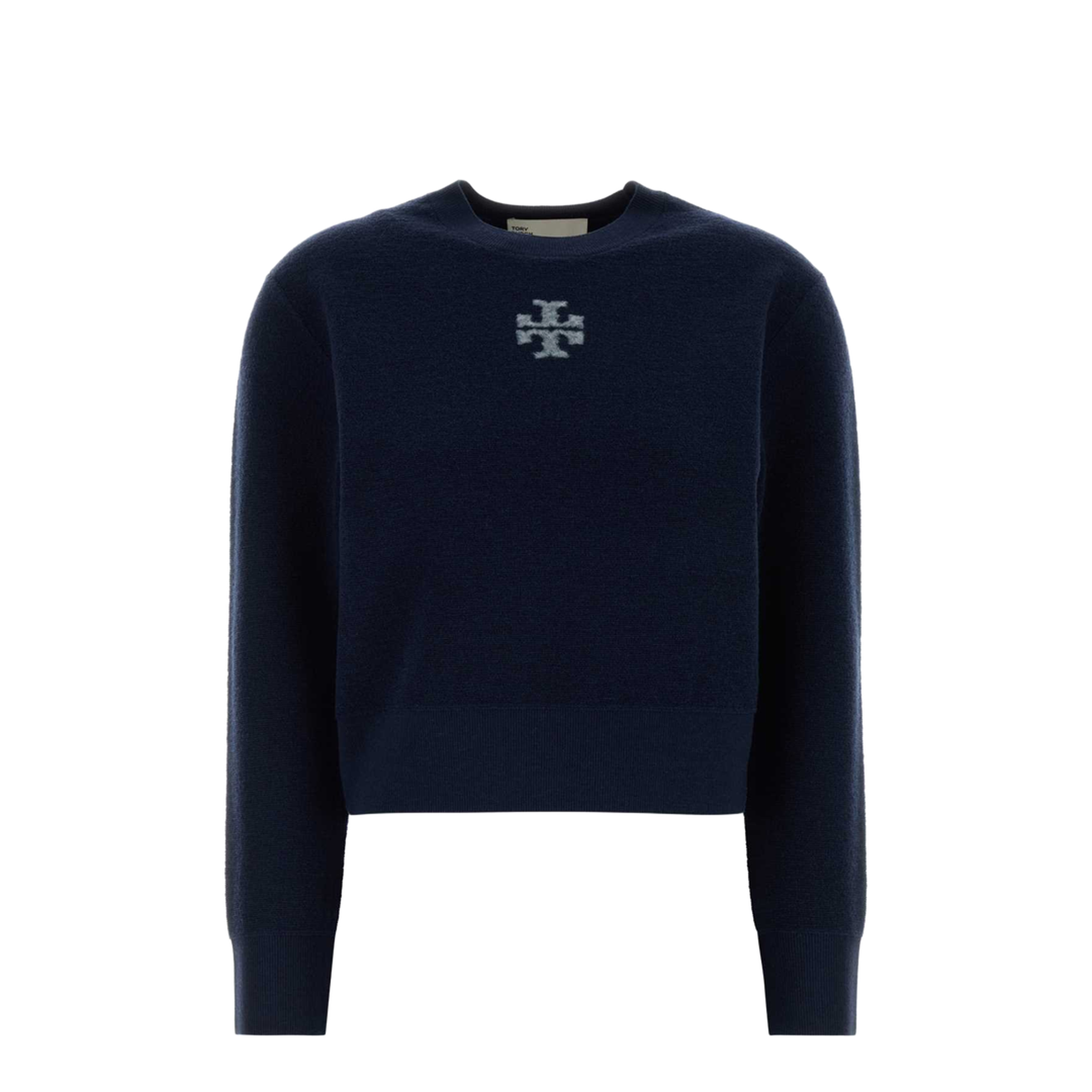 Navy Blue Wool Blend Sweater