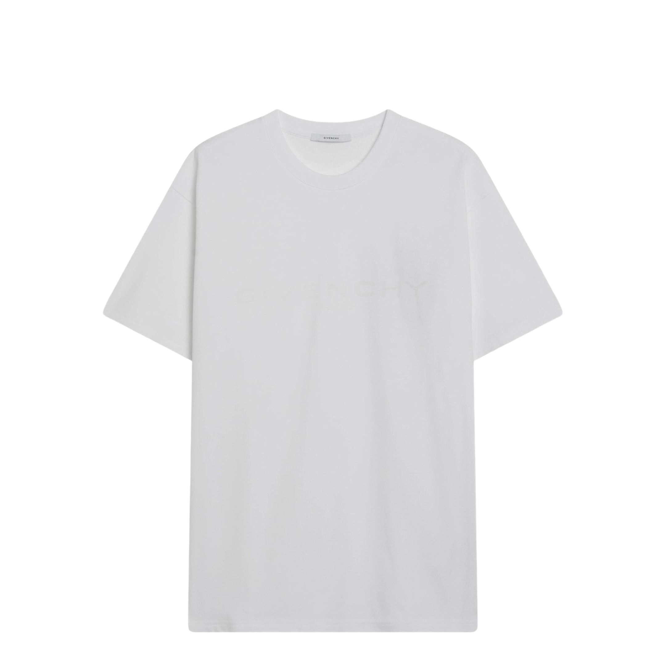 White Cotton and Silk T-Shirt with Jacquard Logo
