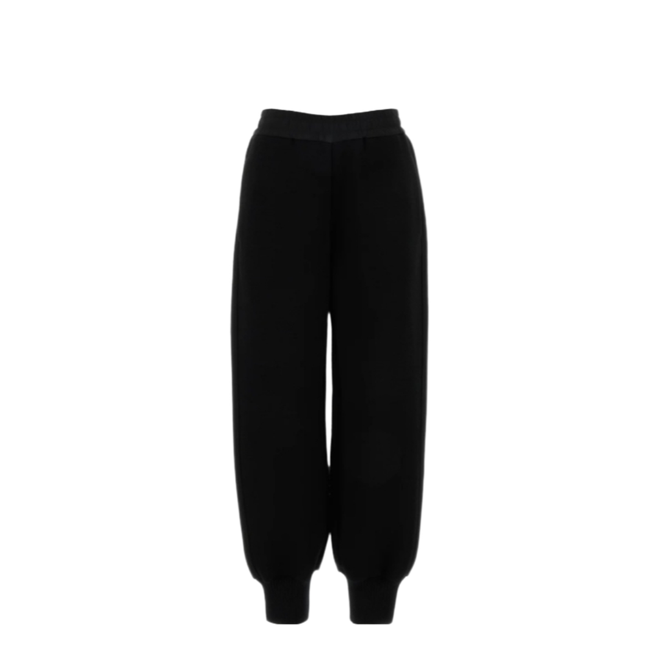 Black Wool Blend Joggers