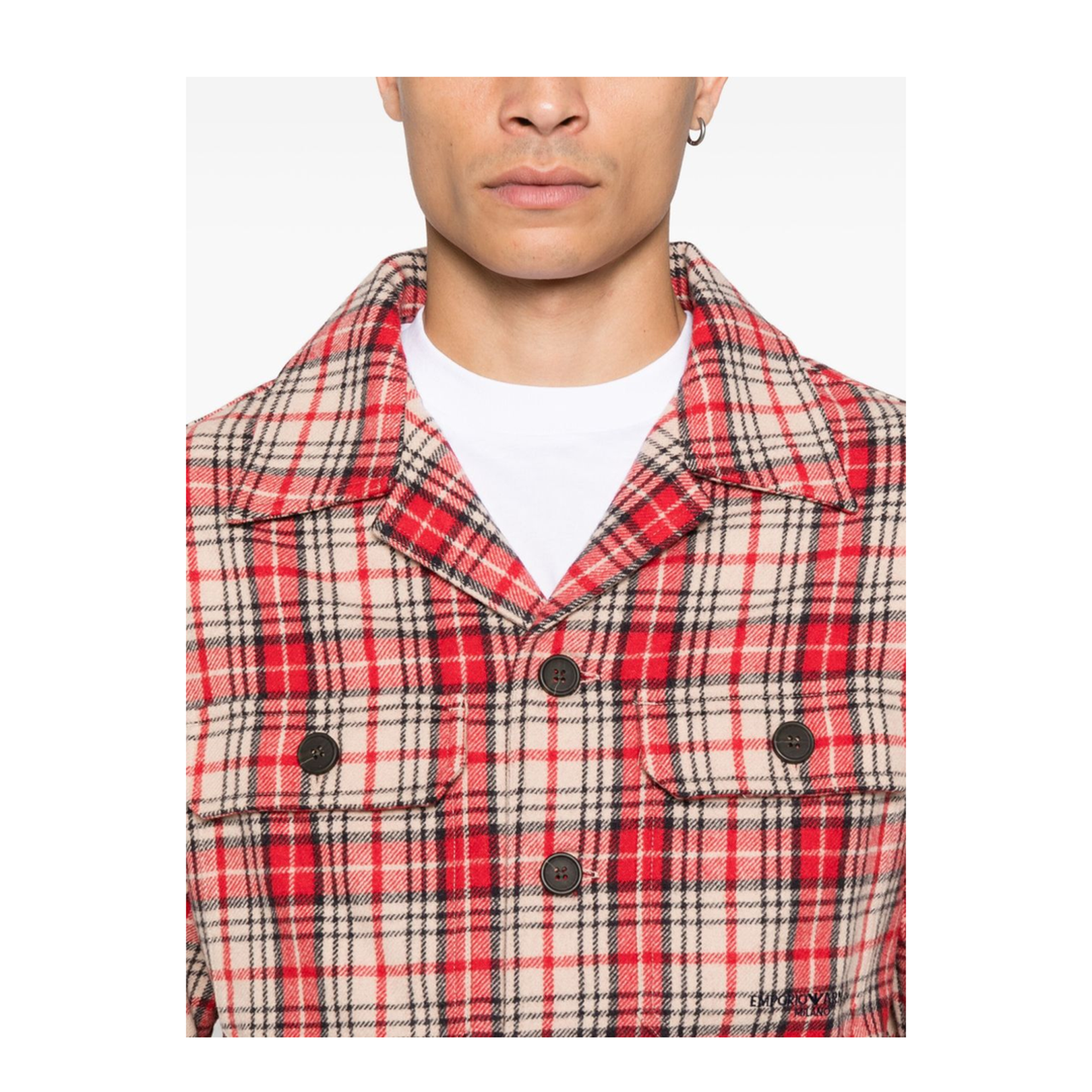 Oversized Shirt in Tartan Virgin-Wool Flannel